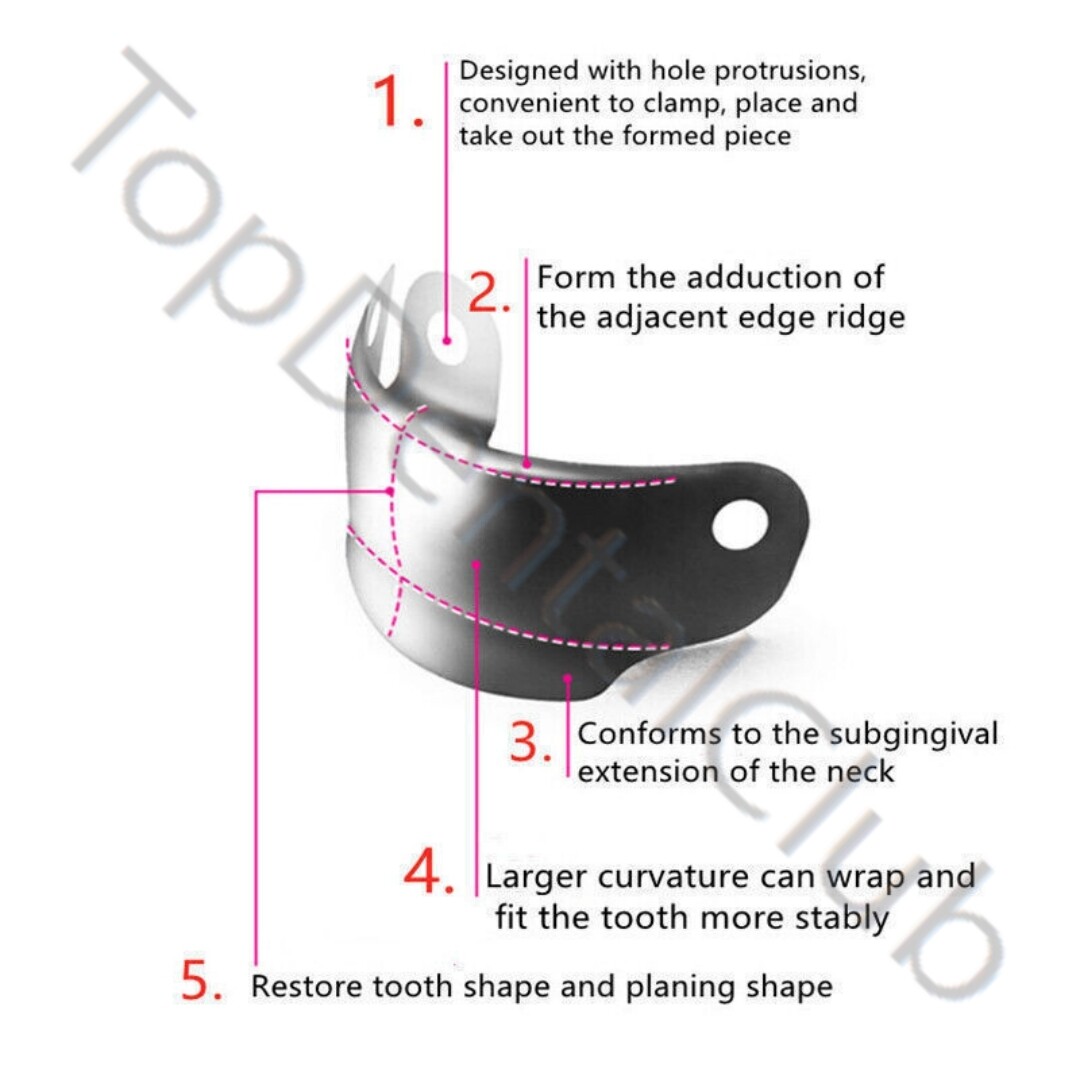 Dental Sectional Contoured Matrix System Matrices Bands Clip Clamp Holder Ring