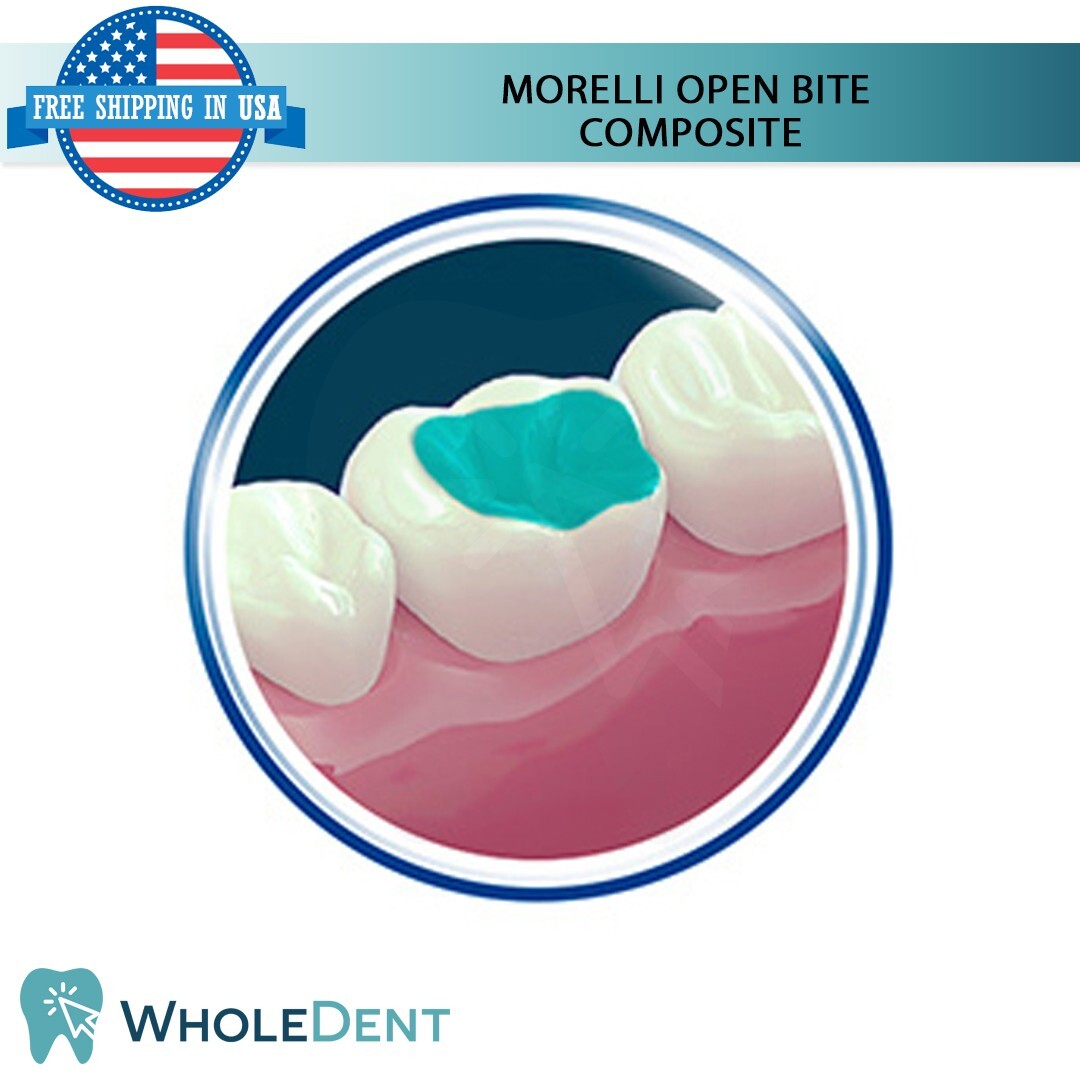 Orthodontic Dental Open Bite Composite Resin Morelli Blue 4g Syringe Dual Cure