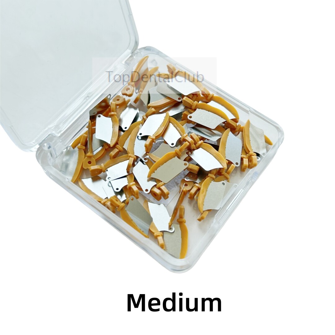50pcs Dental Fender Interproximal Wedge Matrix Blade Guard with Metal SML 134℃