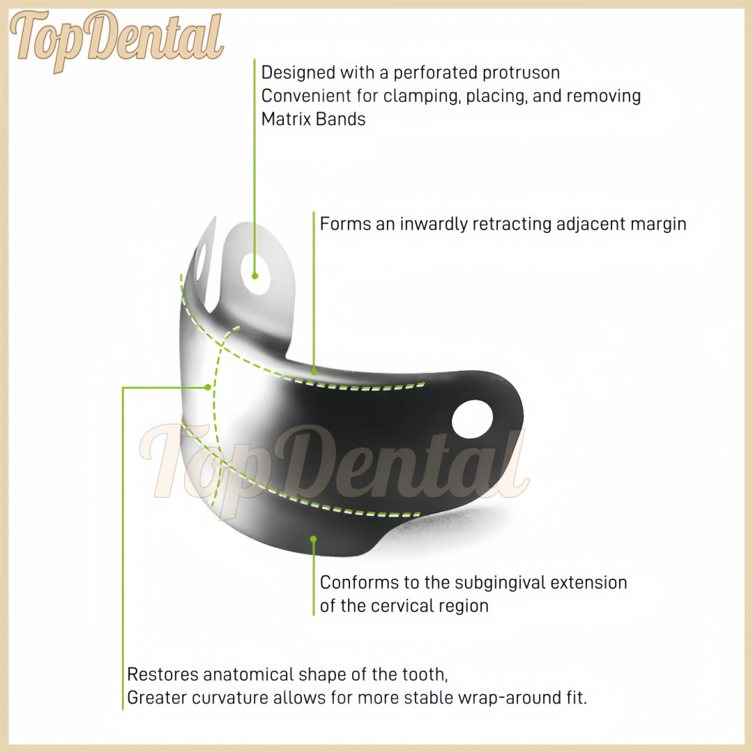 Dental Matrix Bands Ring Sectional Matrice Clamp Fit Garrison Palodent V3 System