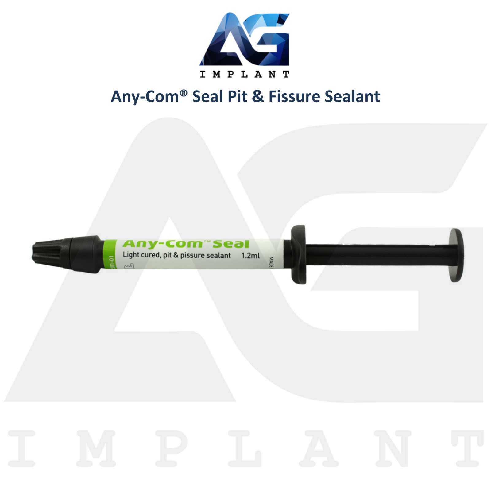 2pcs Any-Com® Seal Pit & F!ssure Sealant 1.2g Dental Restorations Light Cure