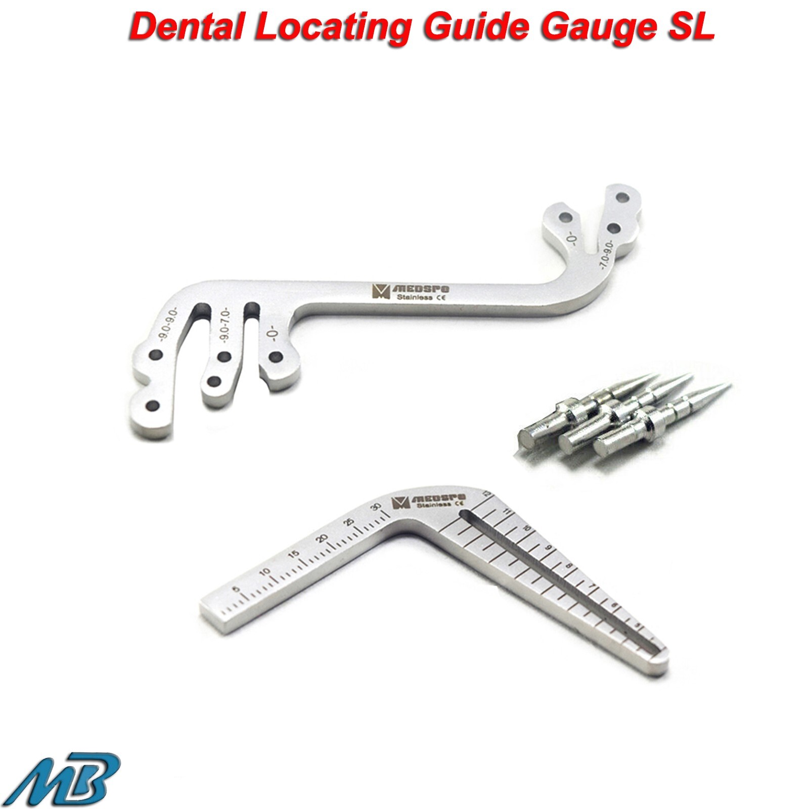 Surgical Implant Parallel Pin Guide Dental Depth Pin Locator Drilling Gauge S+L