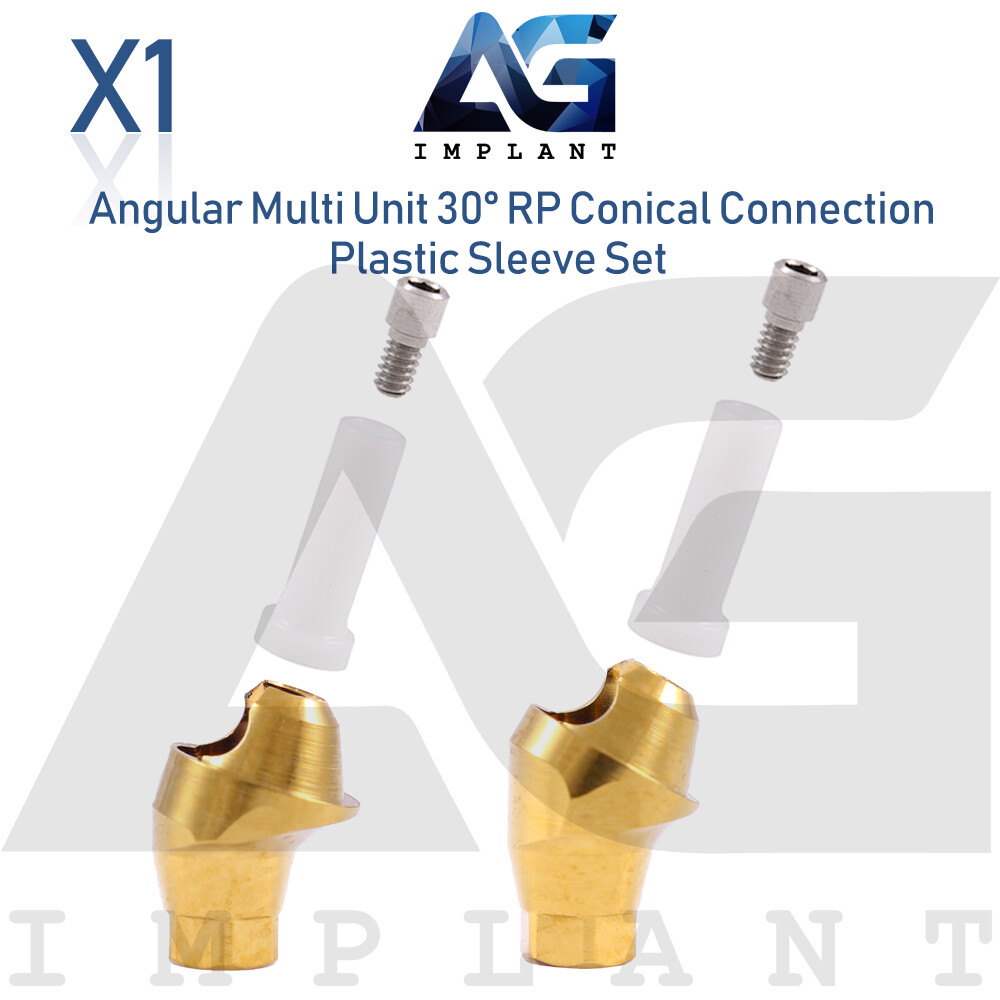 Angular Multi Unit Prosthetic System 30° Conical Connection RP Plastic Set