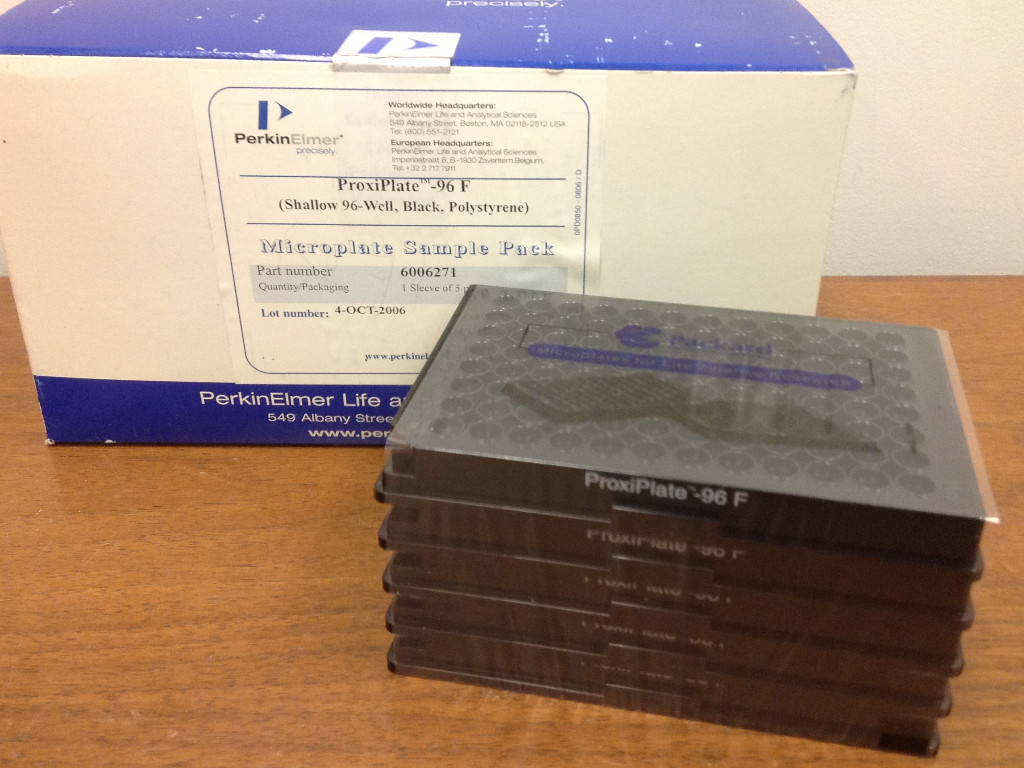 PerkinElmer – P/N: 6006271 – ProxiPlate 96F – Shallow 96-Well, Black, 5 Plates