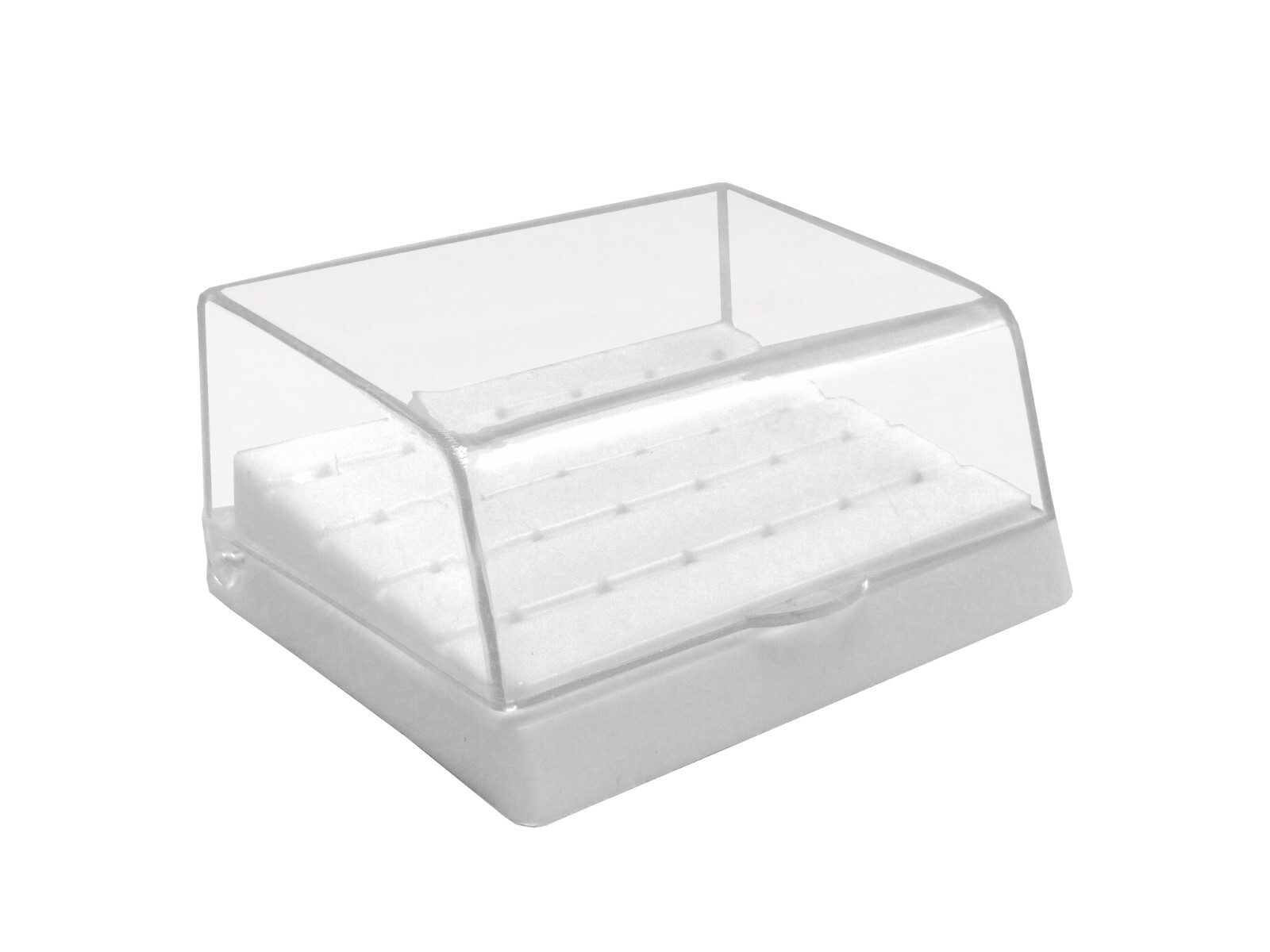 Dental Plastic Diamond 24 Holes High Speed Bur Holder Burs Block Case Box