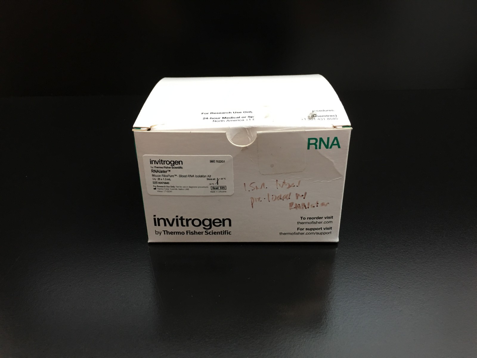 Thermo Invitrogen REF 7022G1 RNA/later Mouse RiboPure RNA Isolation Kit