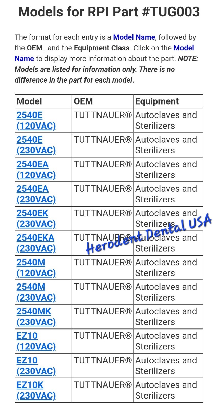 Tuttnauer EZ10 & 2540 M DOOR GASKET Autoclave 10″ RPI #TUG003 USA