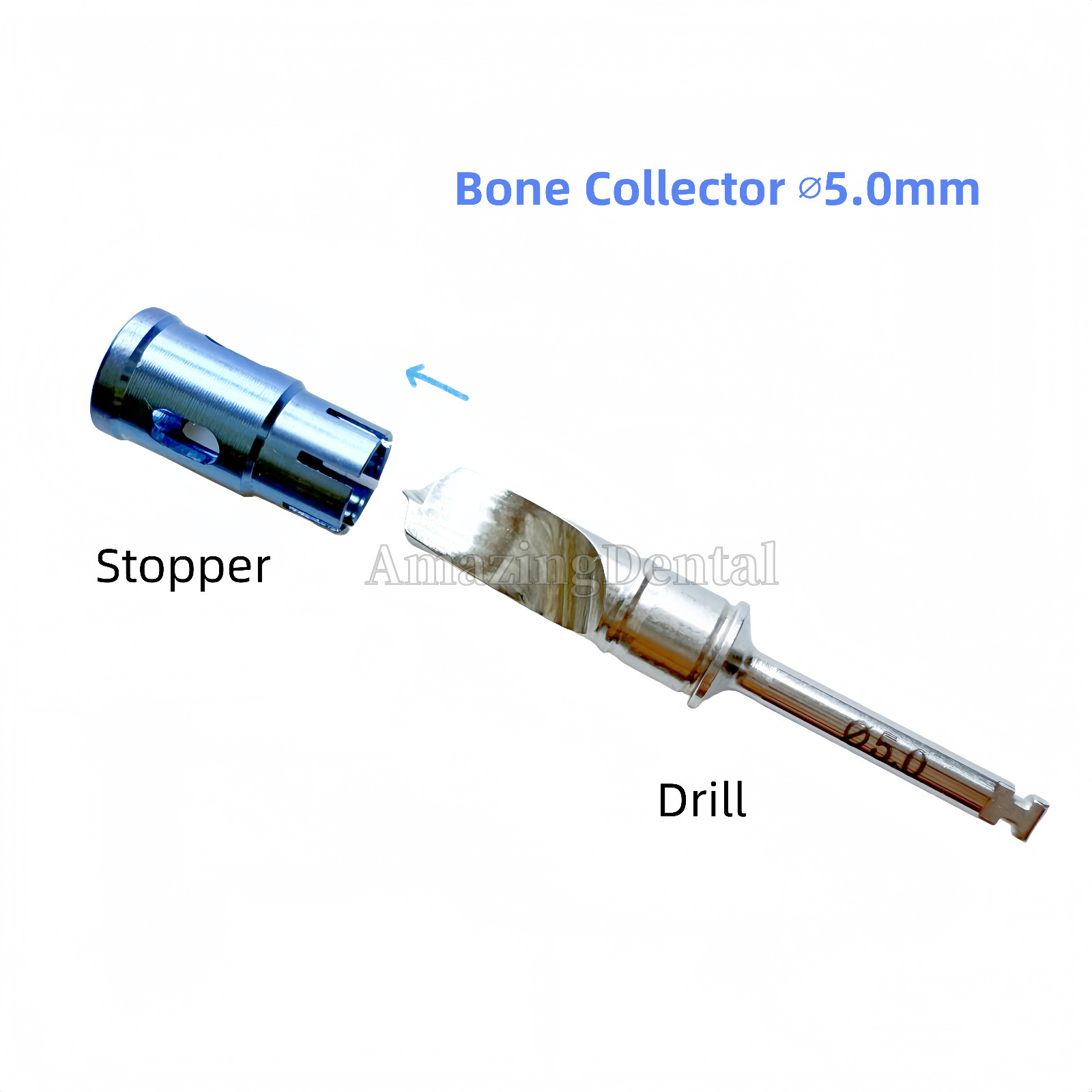 Dental Never Loss Bone Collector Drills Implant Stopper Self Bone Powder Harvest