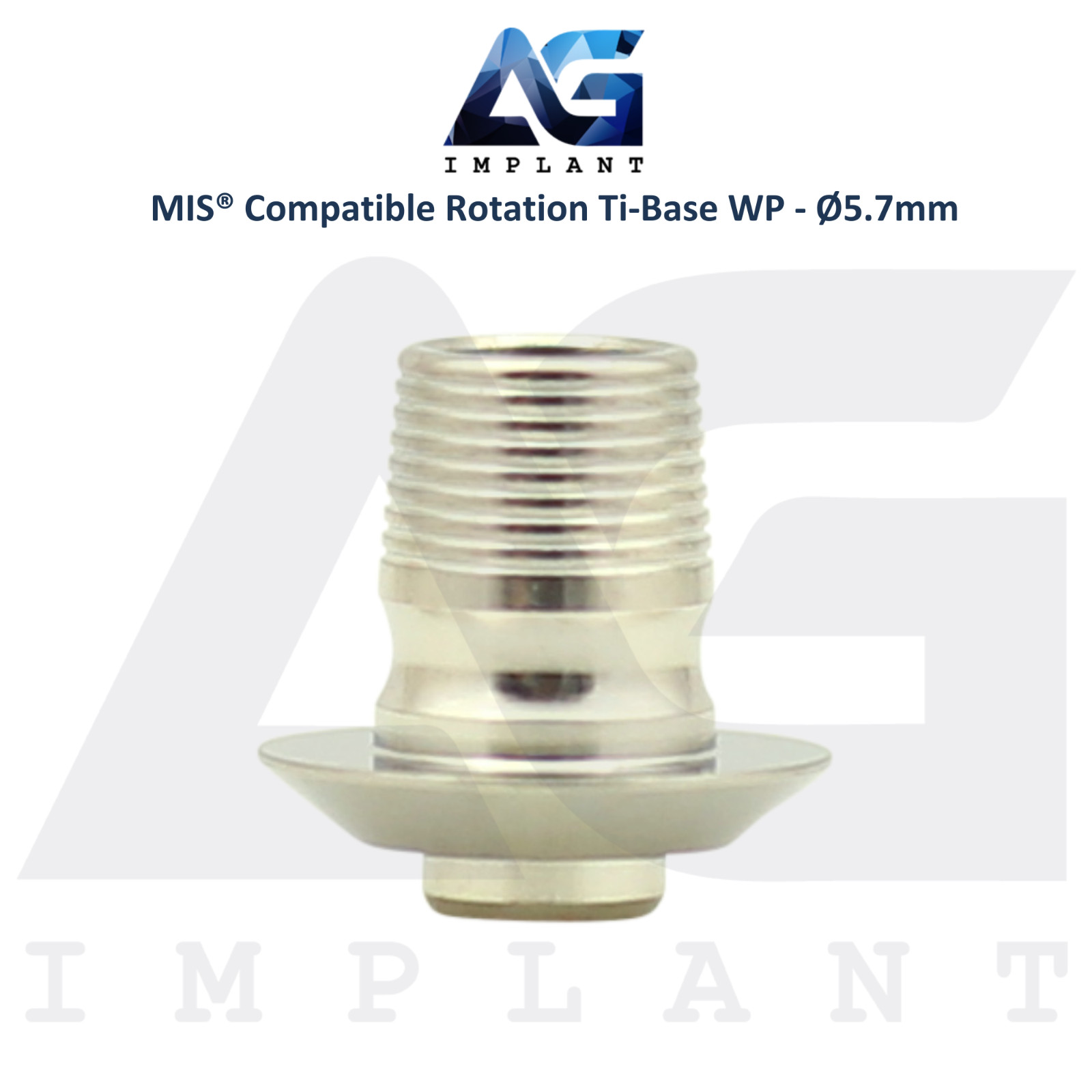 x5 Dental Ti-Base Rotation Ø5.7mm WP Compatible with MIS® Int Hex System 2.45mm