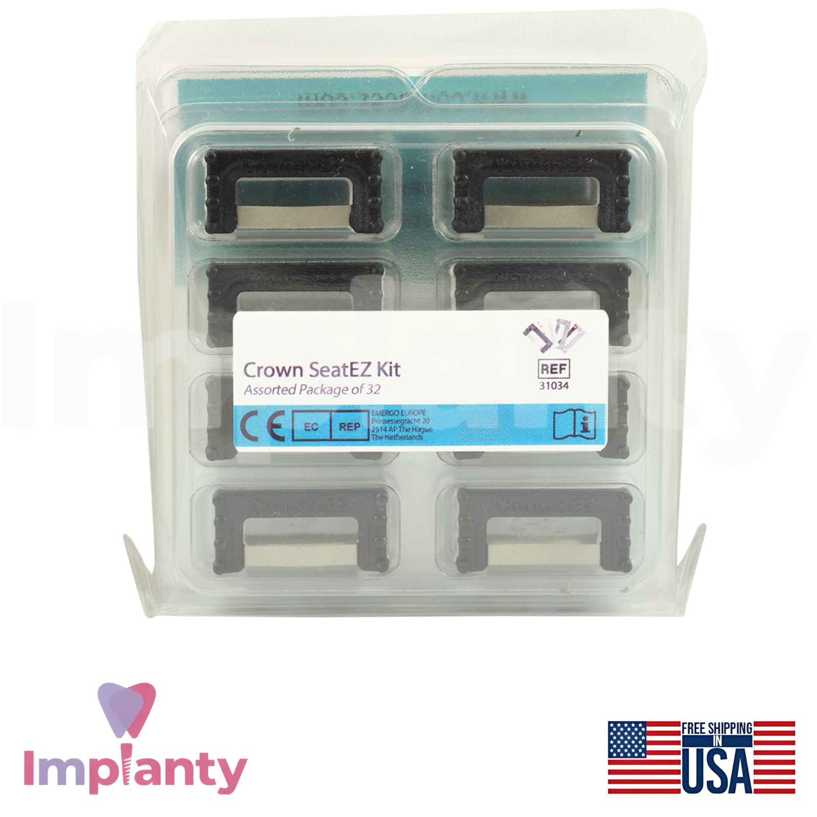 Dental Crown SeatEZ Kit 32pcs Restorative Strip Precise Dentistry Lab System