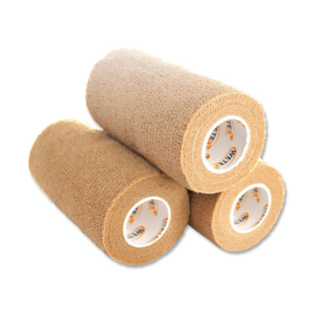 Self Adherent Cohesive Wrap Bandages Tape, Tan Color, 3 Sizes, FDA CE , EXP 6/27