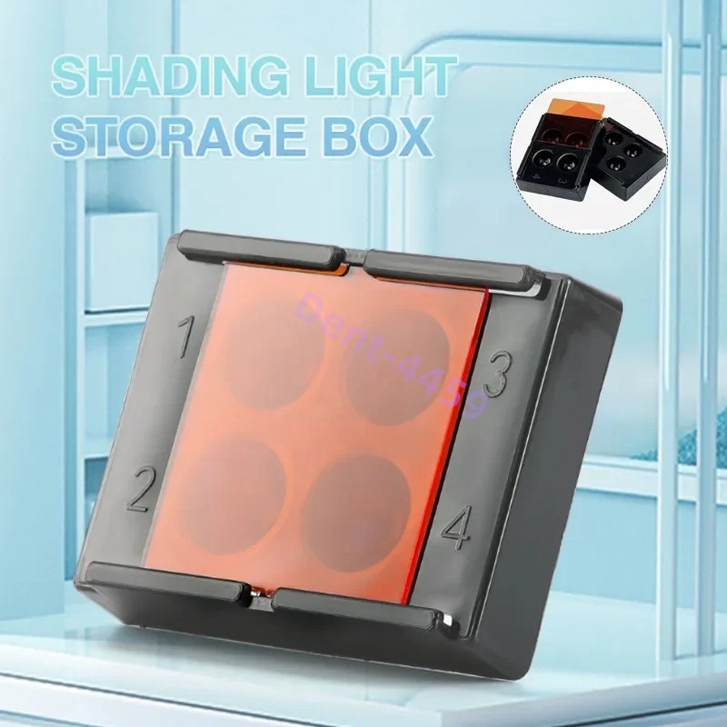 4/8Hole Dental Mixing Well Adhesive Bonding Storage Tray with Light Blocking Lid