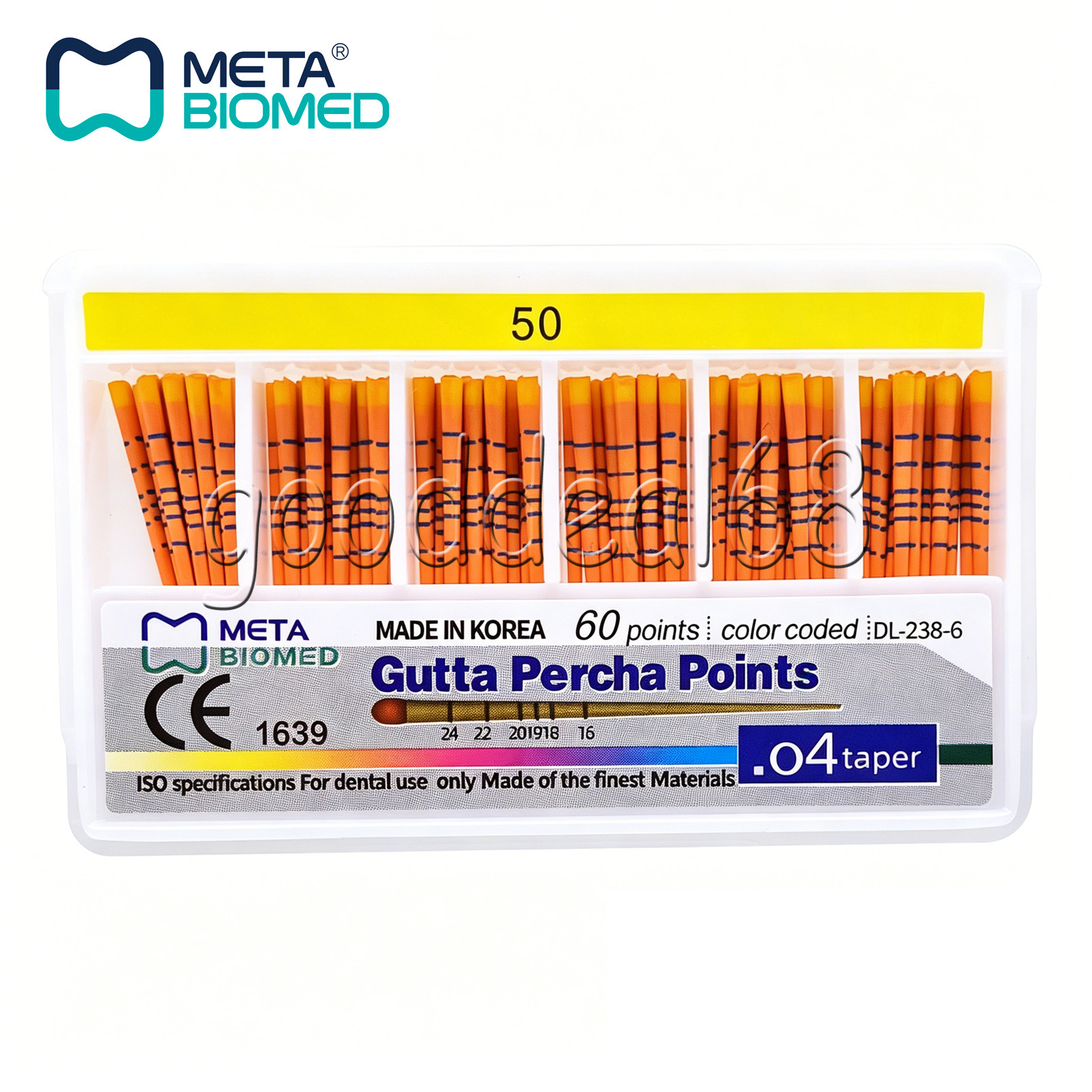 Dental Endodontic Gutta Percha Points Taper .02 .04 or .06, 120 or 60/pk,#15-40