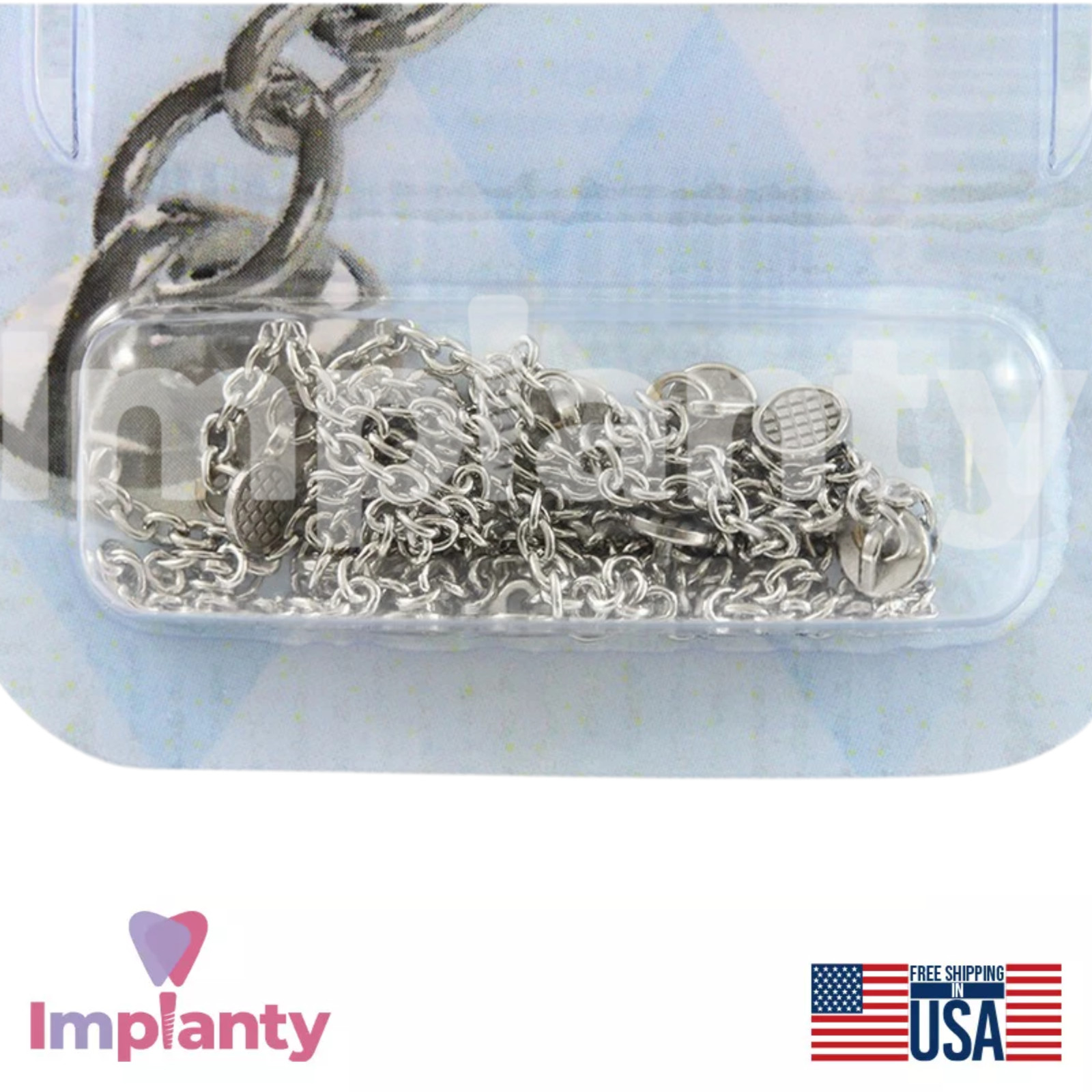 10x Morelli Non-Errupted Teeth Hook Traction Chain Buttons Stainless Steel