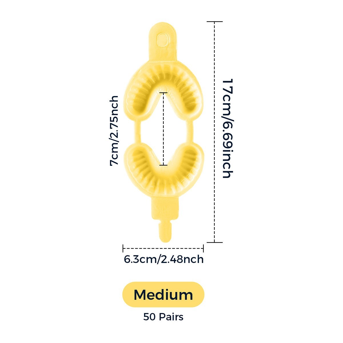 Dental Disposable Fluoride Dual Arch Trays For Gel Foam Medium