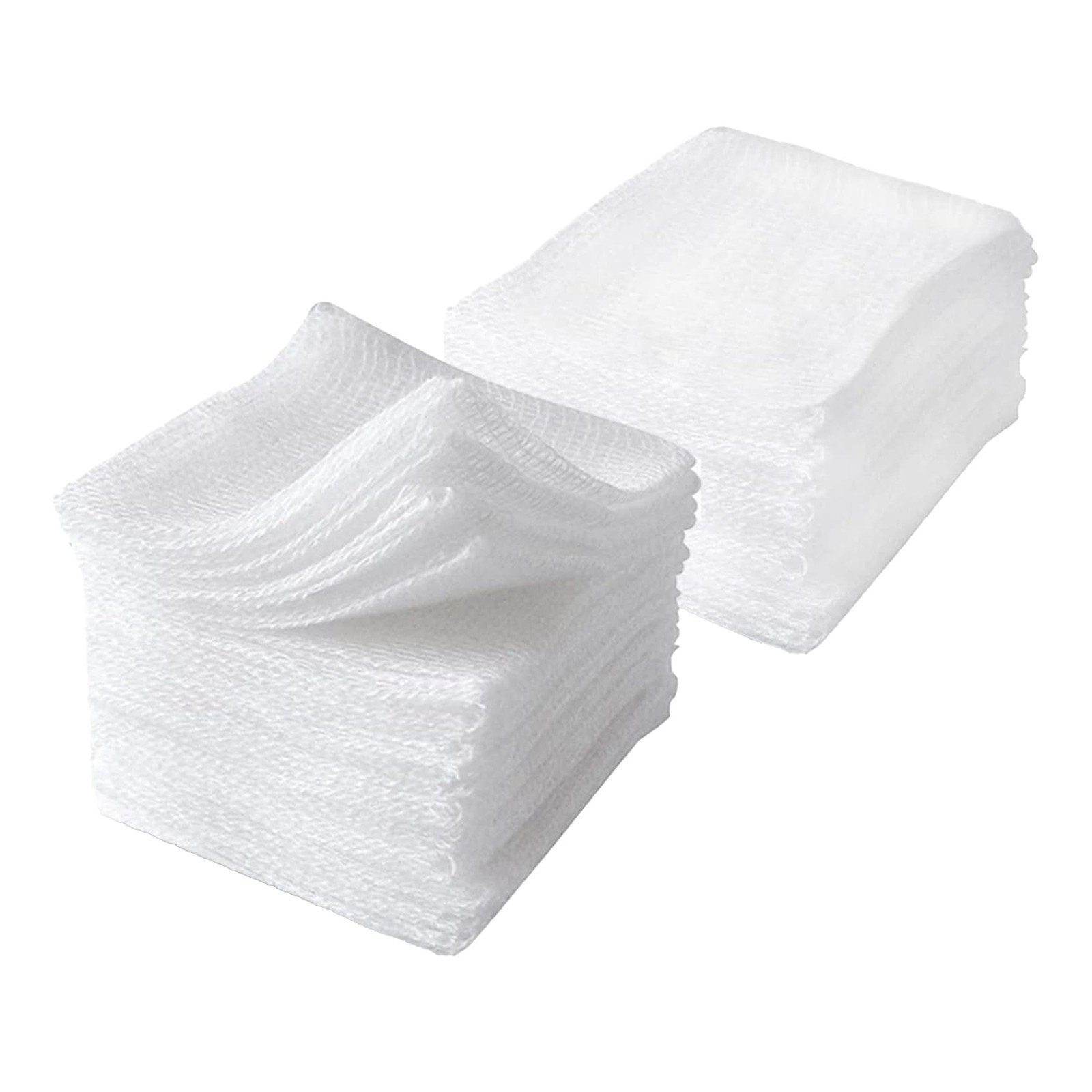 EZGOODZ White Cotton Gauze Pads Non Sterile, 4 x 4 Inch. Pack 100 Pack,