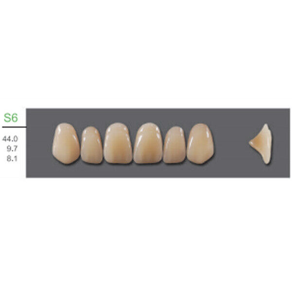 Huge Kaili Synthetic Polymer Teeth Upper Anterior Shade A1 Full Box 16sets/6pcs