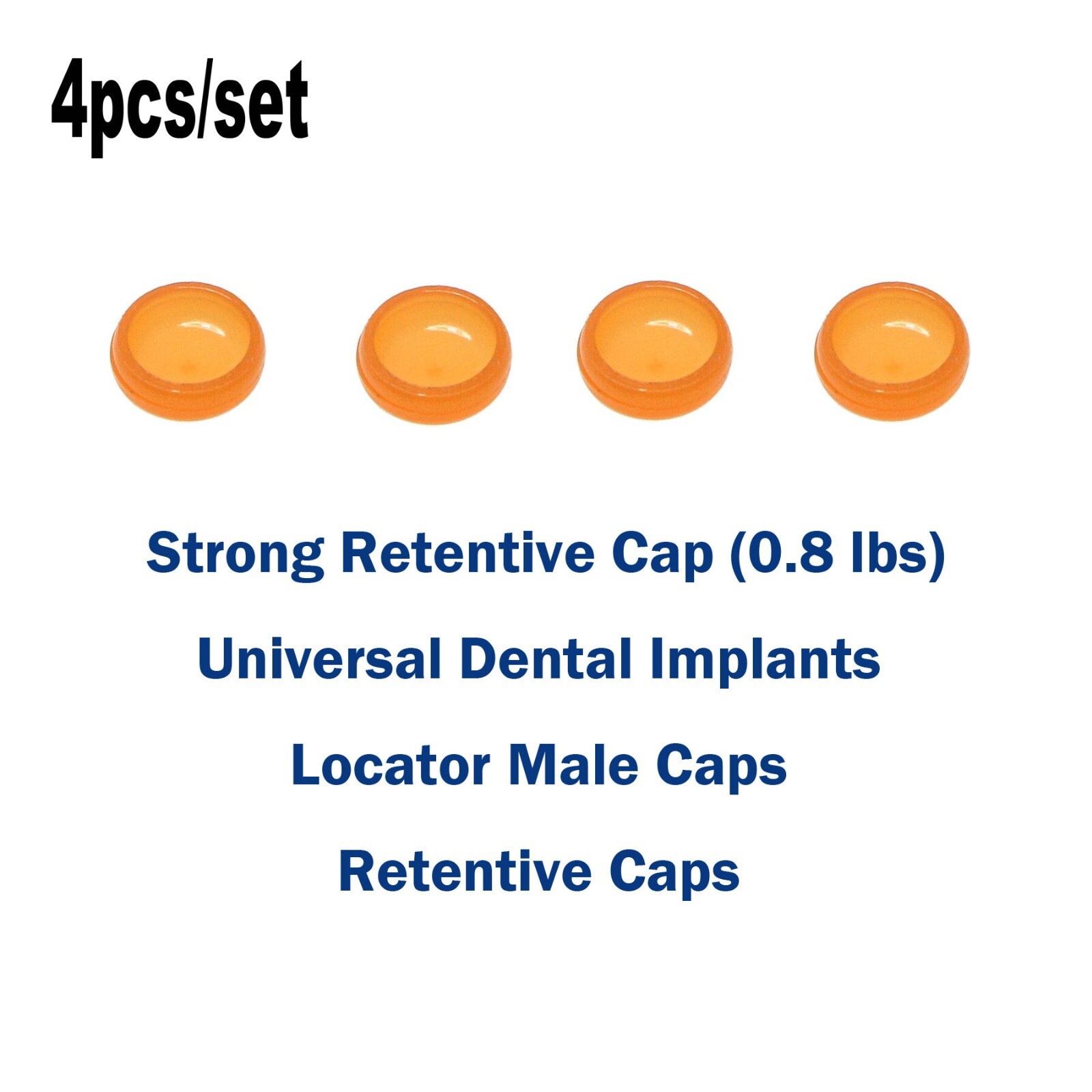 US Dental Overdenture Attachment Abutment Strong Retentive Caps Metal Housing