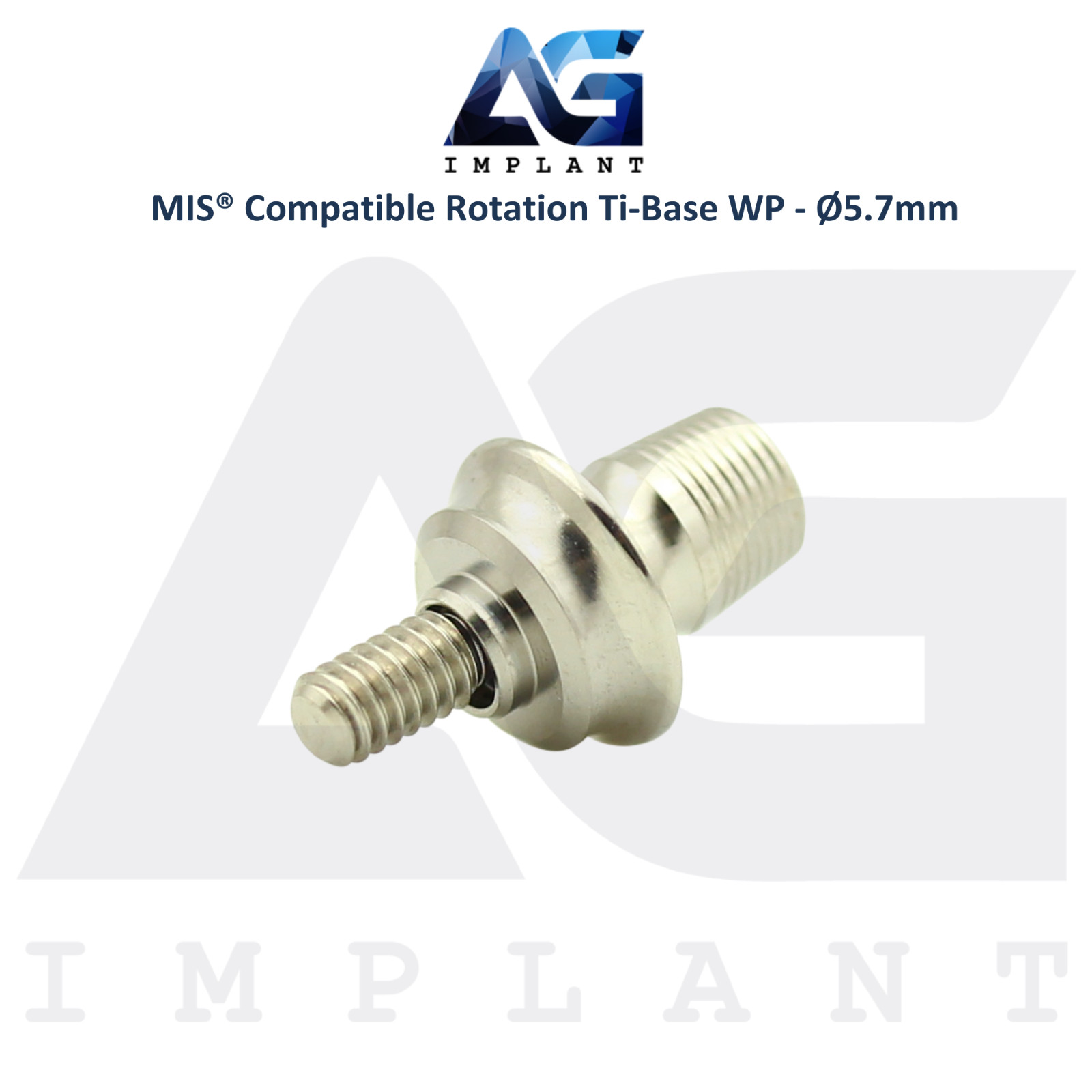 x5 Dental Ti-Base Rotation Ø5.7mm WP Compatible with MIS® Int Hex System 2.45mm