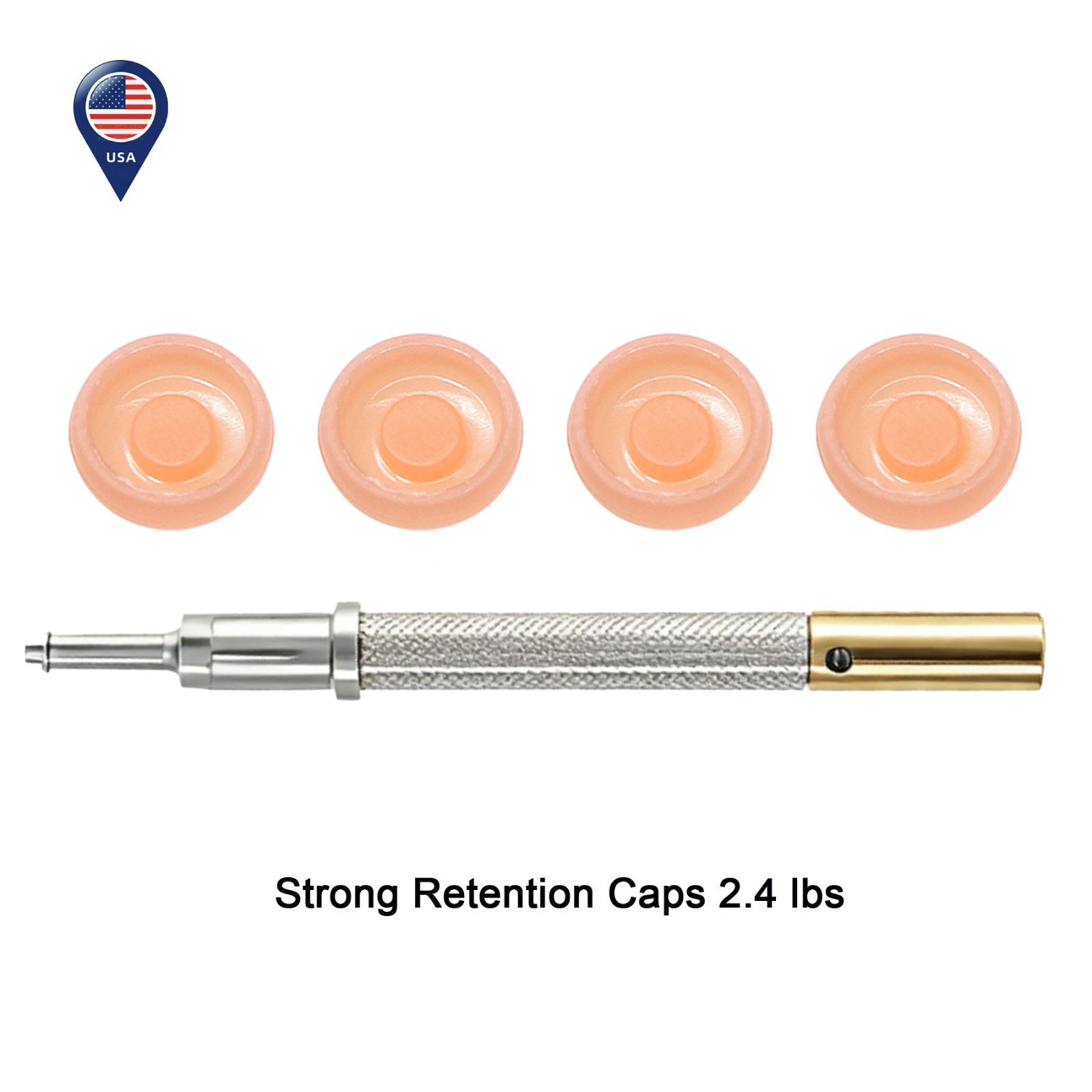 US 3-in-1 Locator Tool with 5Pcs Overdenture Retention Caps Set