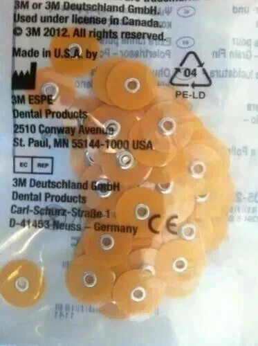 3M Sof-Lex soflex Discs Pack of 30 Orange Series 2382F Fine 1/2″ 12.7 mm Dental)