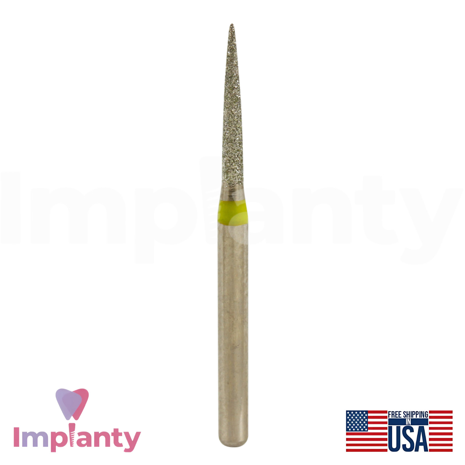 FG Diamond Burs High Speed Cylindrical Pointed Head Handpiece Stainless Steel