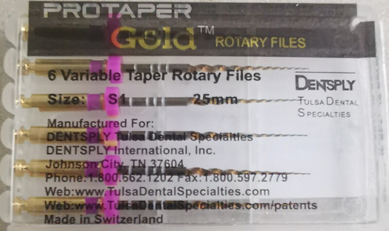 Protaper Gold Rotary Files 25mm S1 Dentsply Tulsa Assorted Endodontics 10Pks