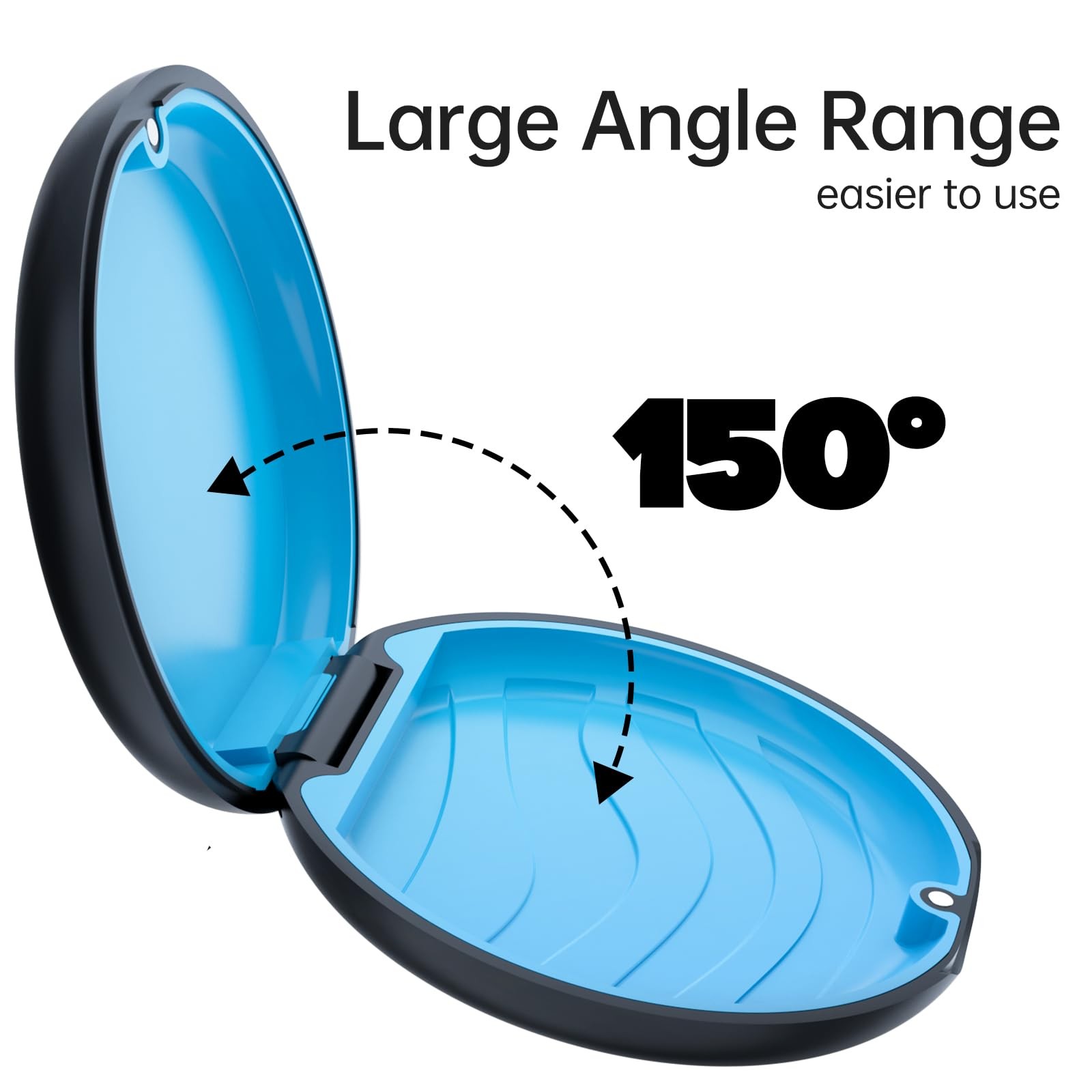 VCAREU Retainer Case, Slim Aligner Case Compatible with Small, Black