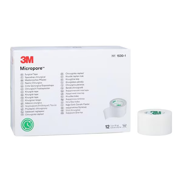 3M Micropore Surgical Tape – 1530-1 (2.5cm x 9.1m) *LOT of 12 Rolls*