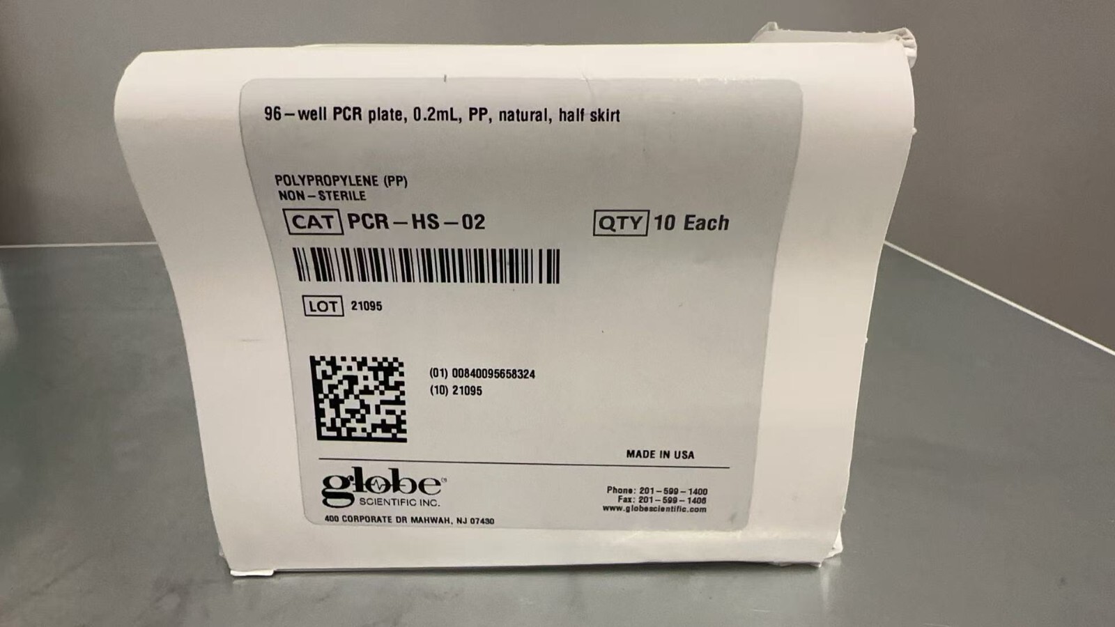Globe Scientific PCR-HS-02 0.2mL 96-Well PCR Plate
