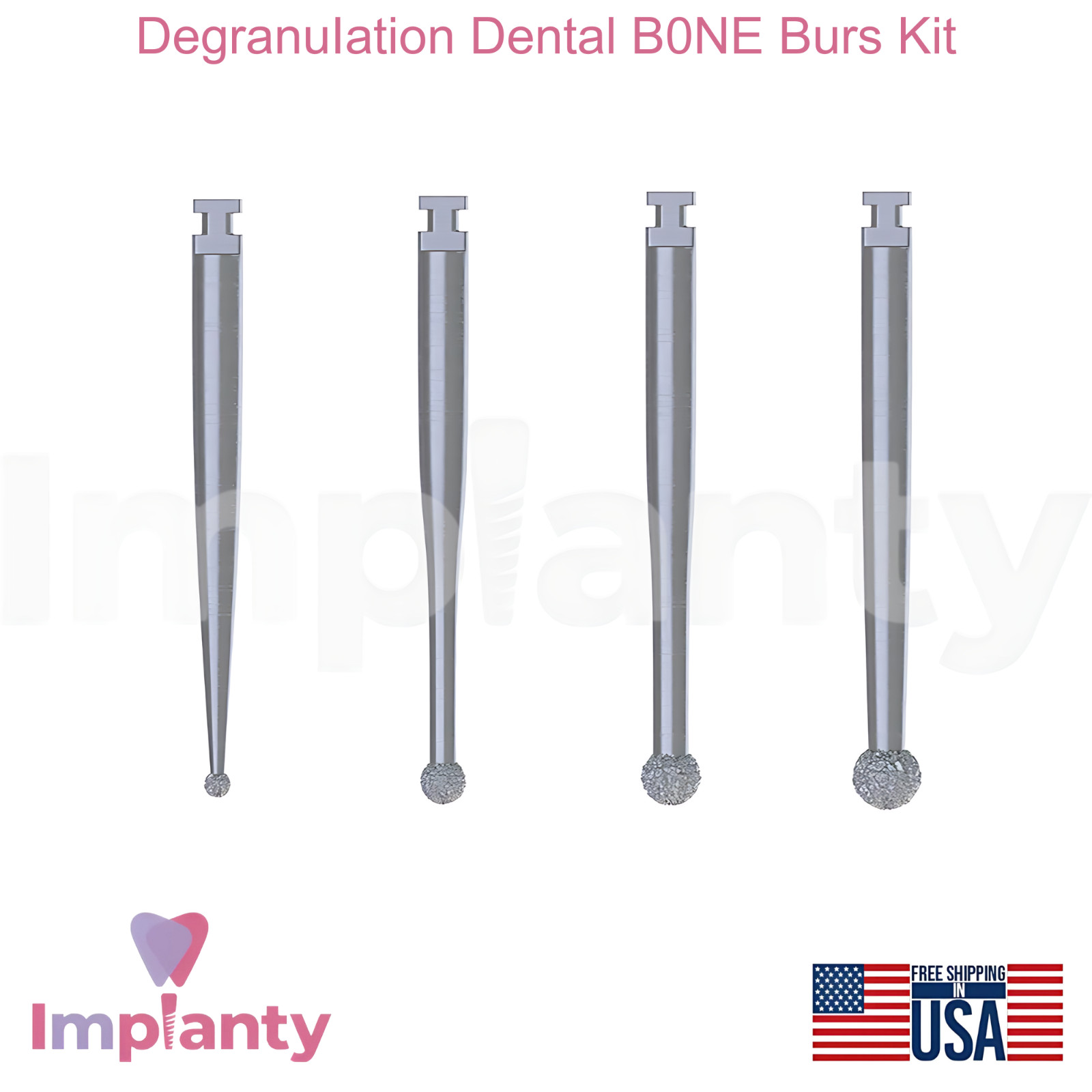 DegranuIation B0NE Dental Burs Kit Stainless Steel Versatile Dentistry Tool