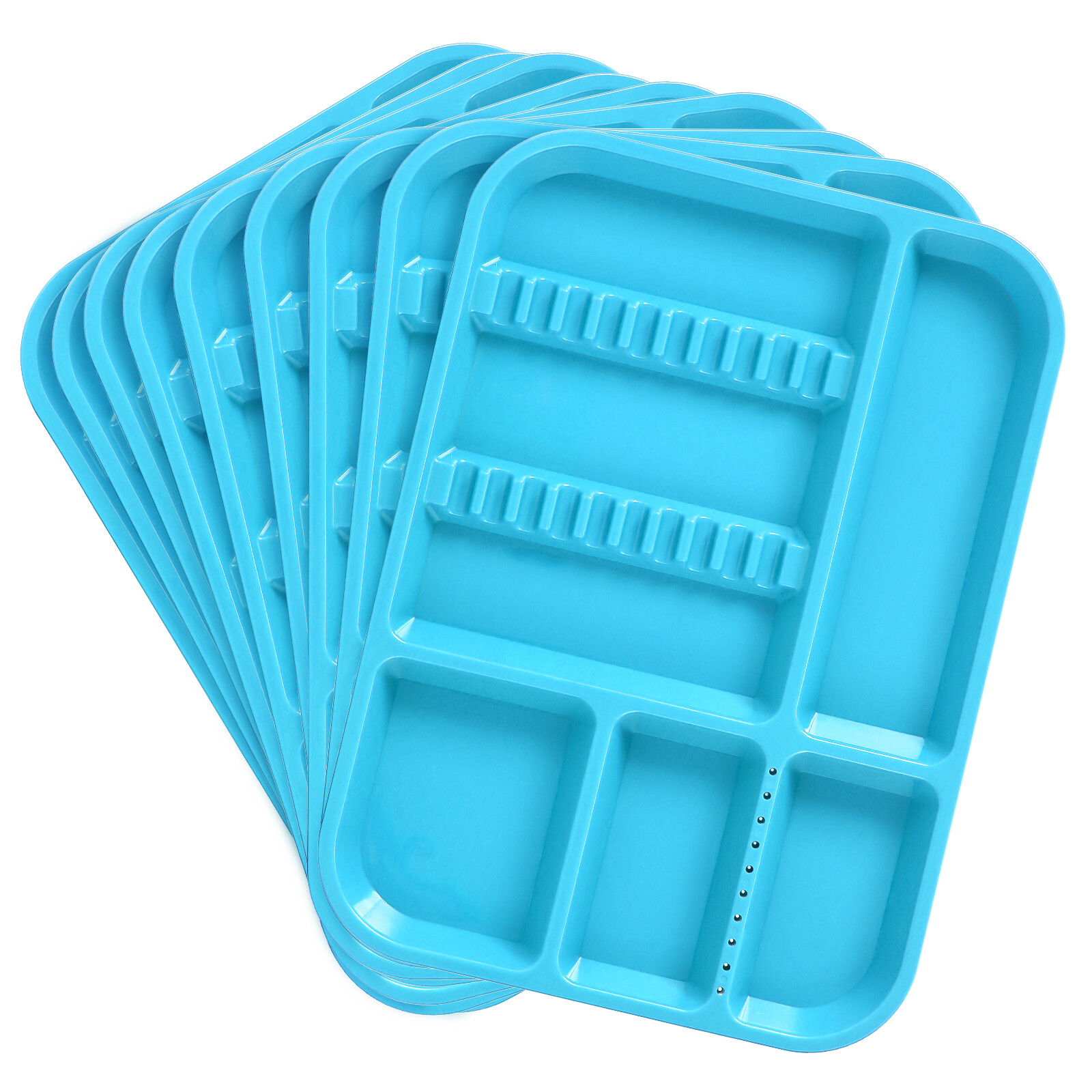 JMU Dental Instrument Tray Autoclavable Plastic Divided Trays Size B for Medical