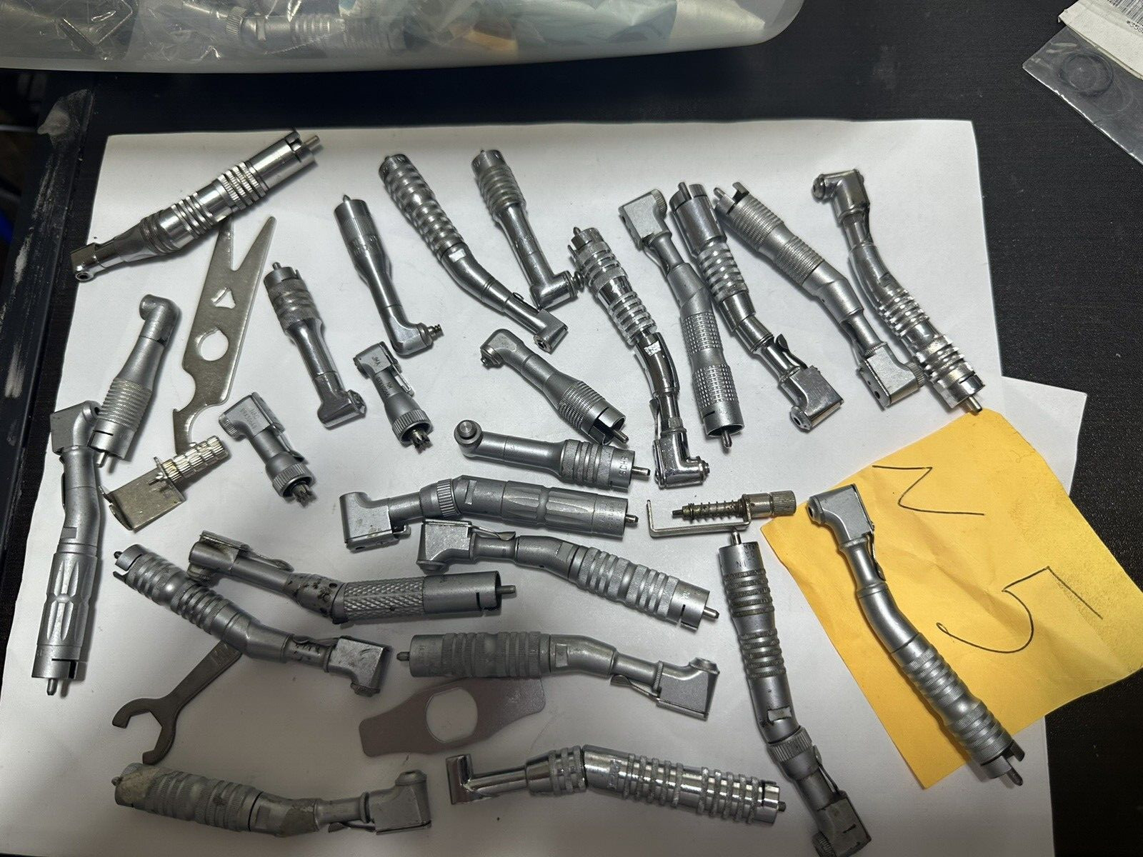Assorted handpieces from Dentslpy,Patterson,DuraChrome,Healthco Contra-angle