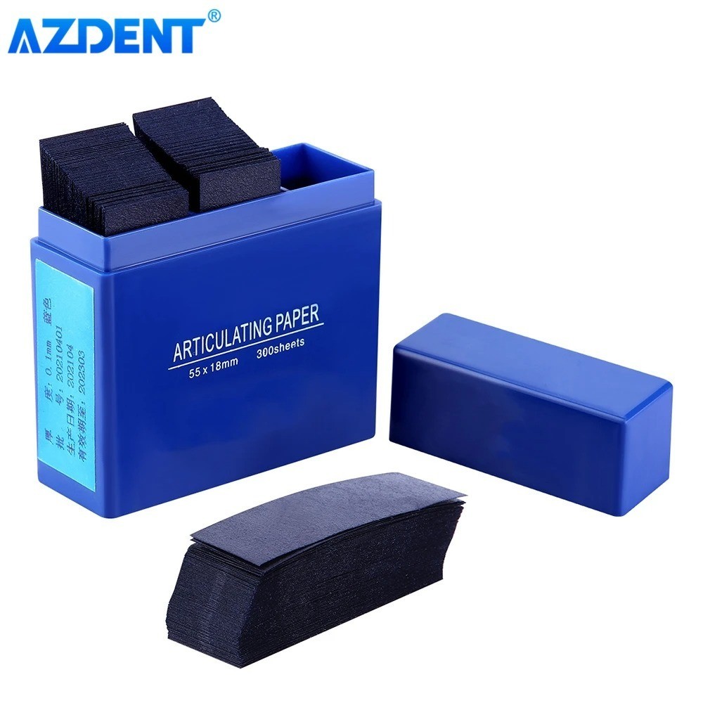 300 Sheets AZDENT Dental Articulating Paper Blue Strips 55×18mm Oral Check