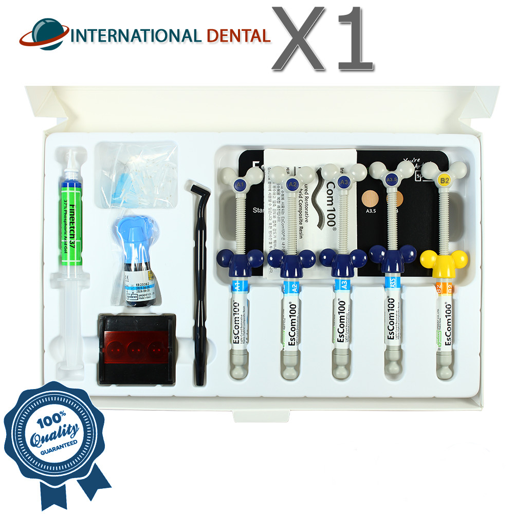 Dental Spident EsCom100 Nanohybrid Composite Resin System Restorative Kit Bond