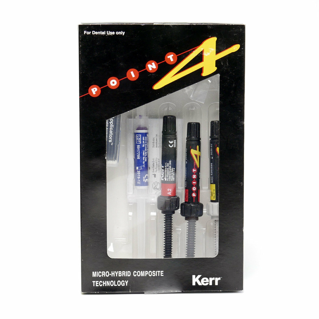 Dental Composite Kit Point 4 Mini Kerr Made in Italy 3 Syuringe 1xBond 5g 1xEtch