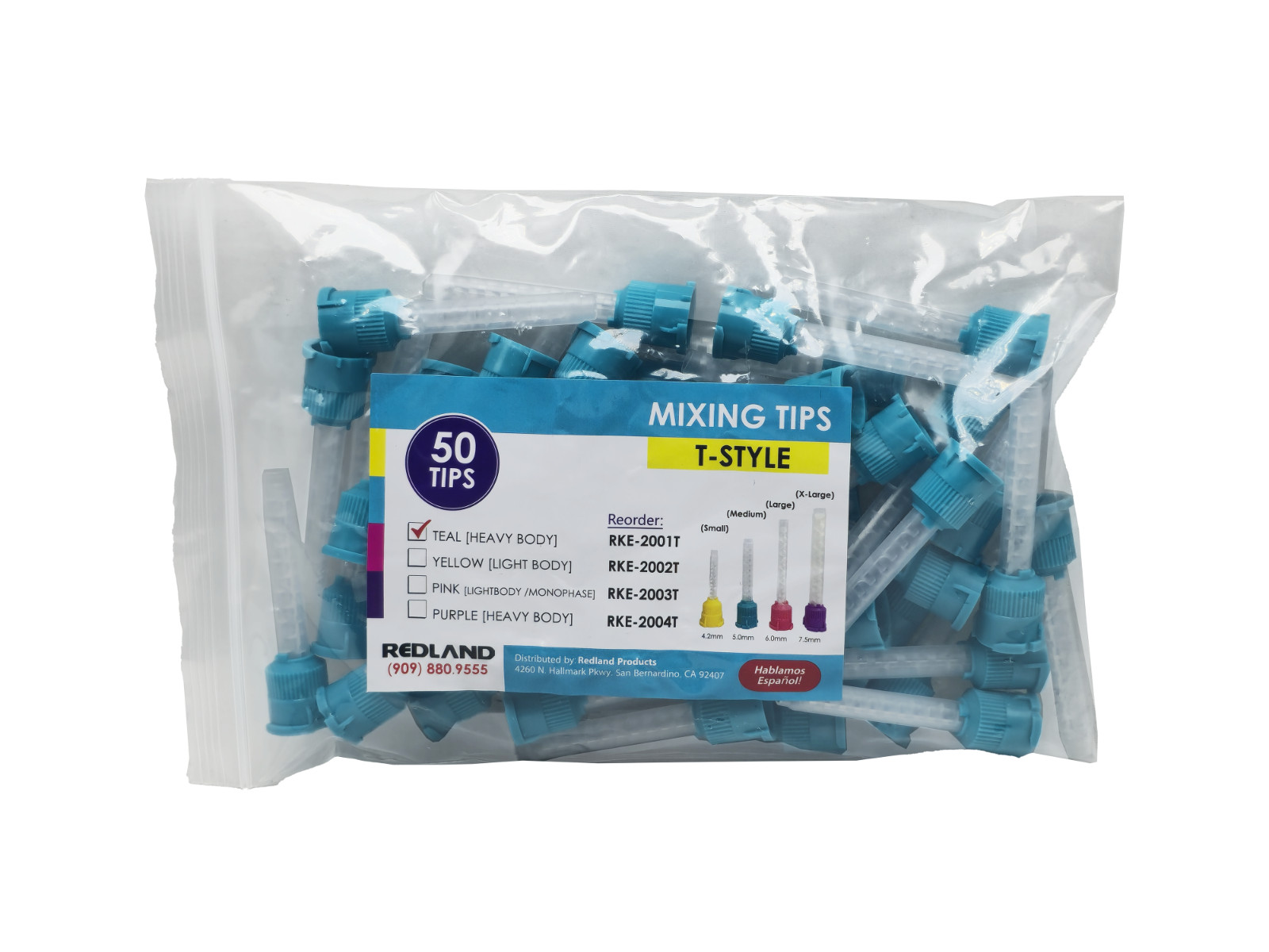 240X Mixing Tips Original MIXPAC T-Style Defend Impression Teal 6.5 mm 1:1