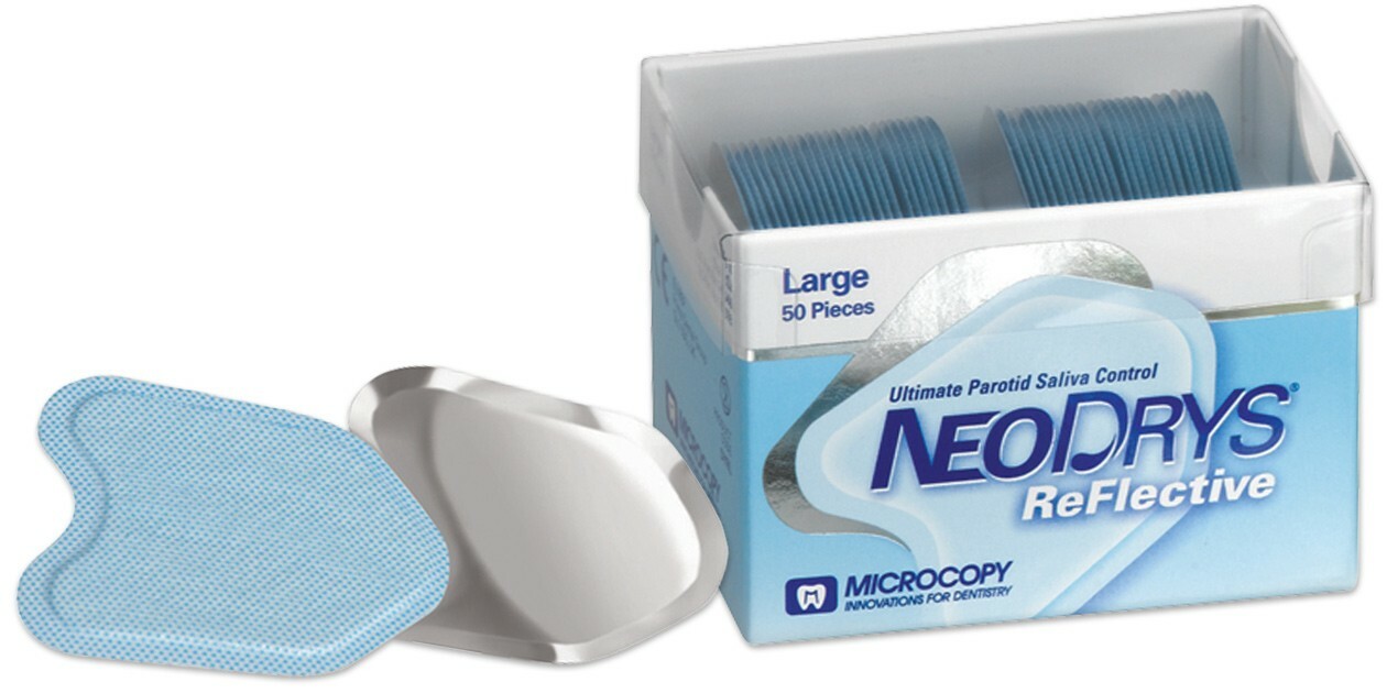 NeoDrys Reflective Dental Saliva Absorbents Cotton Roll Substitute LRG SML Bx/50