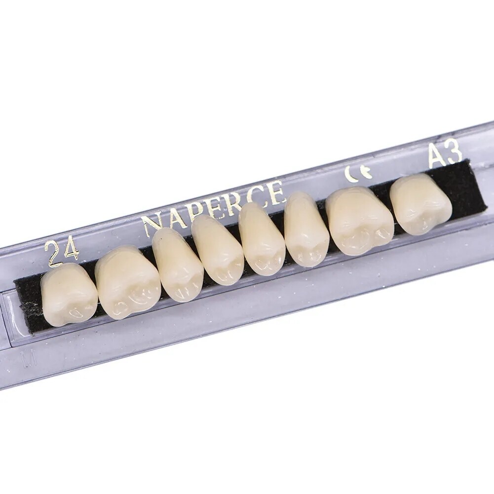 168pc Dental Acrylic Resin Denture 24# A3 Shade False Teeth Full Set Upper Lower