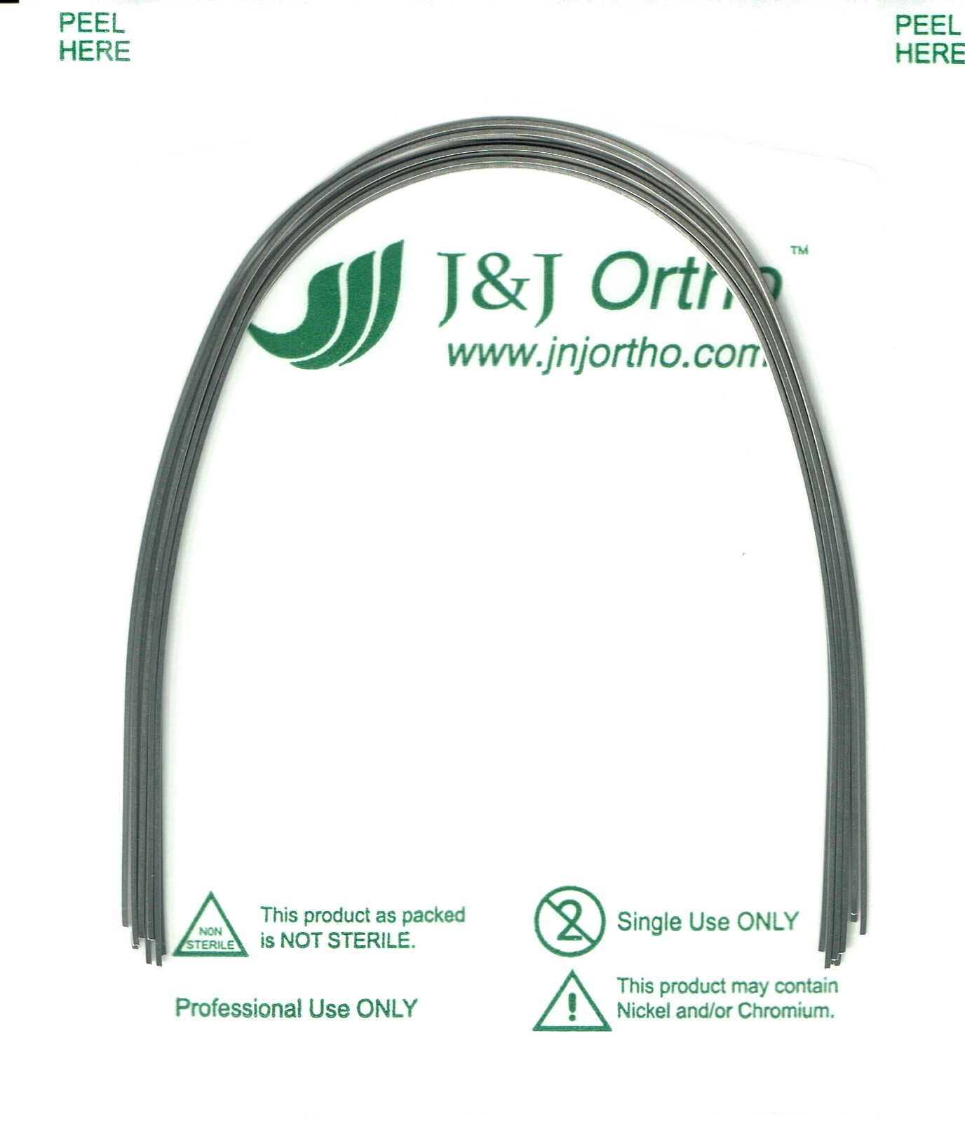 J&J Ortho™ Orthodontic Stainless Steel Arch wire Round (10 pcs) Ovoid Natural