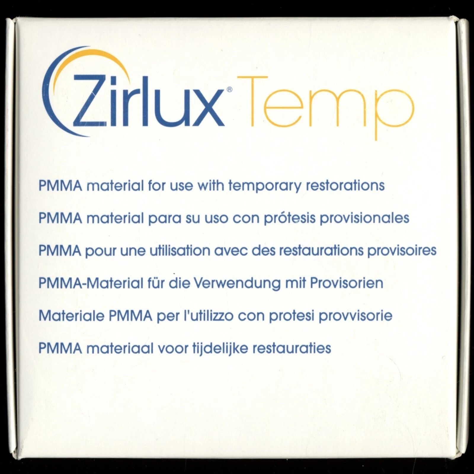 Used Zirlux Temp PMMA – 98×18 mm – Shade B1 – 900-7905 – Use By 2026-03