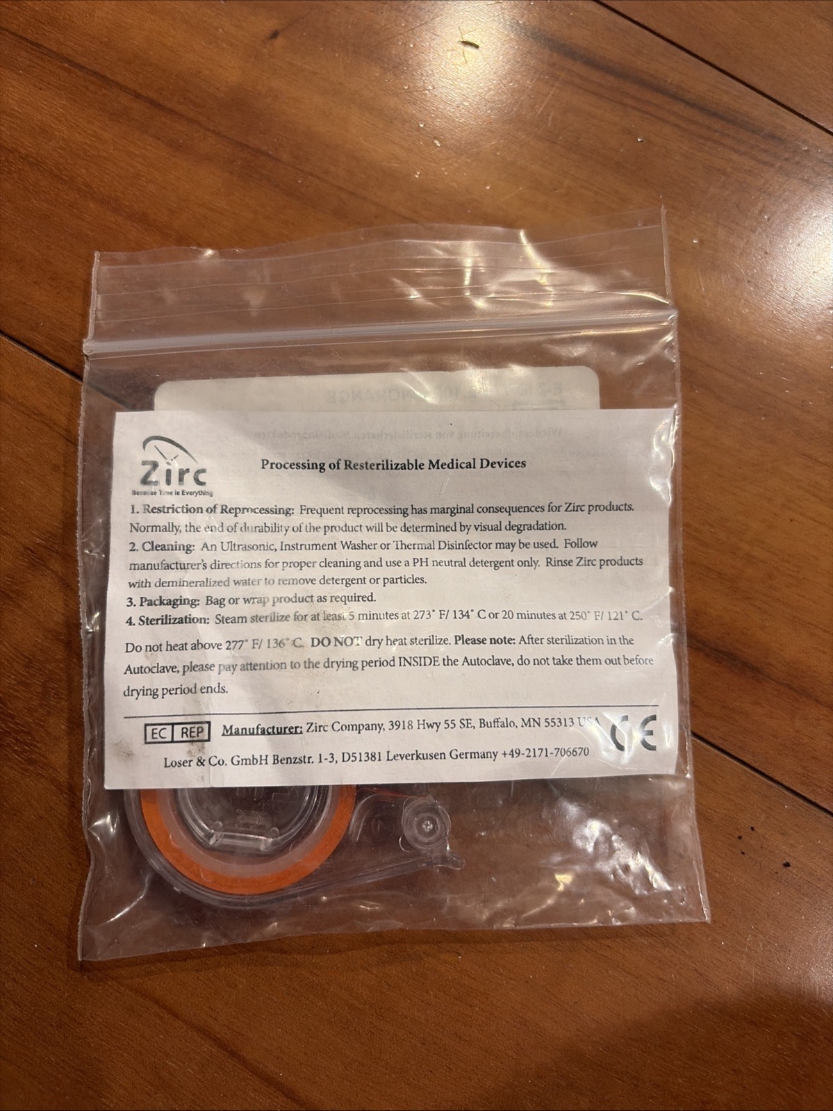 Zirc Dental 70Z300Q EZ-ID Instrument Tape Roll 10 Foot Roll Vibrant Orange