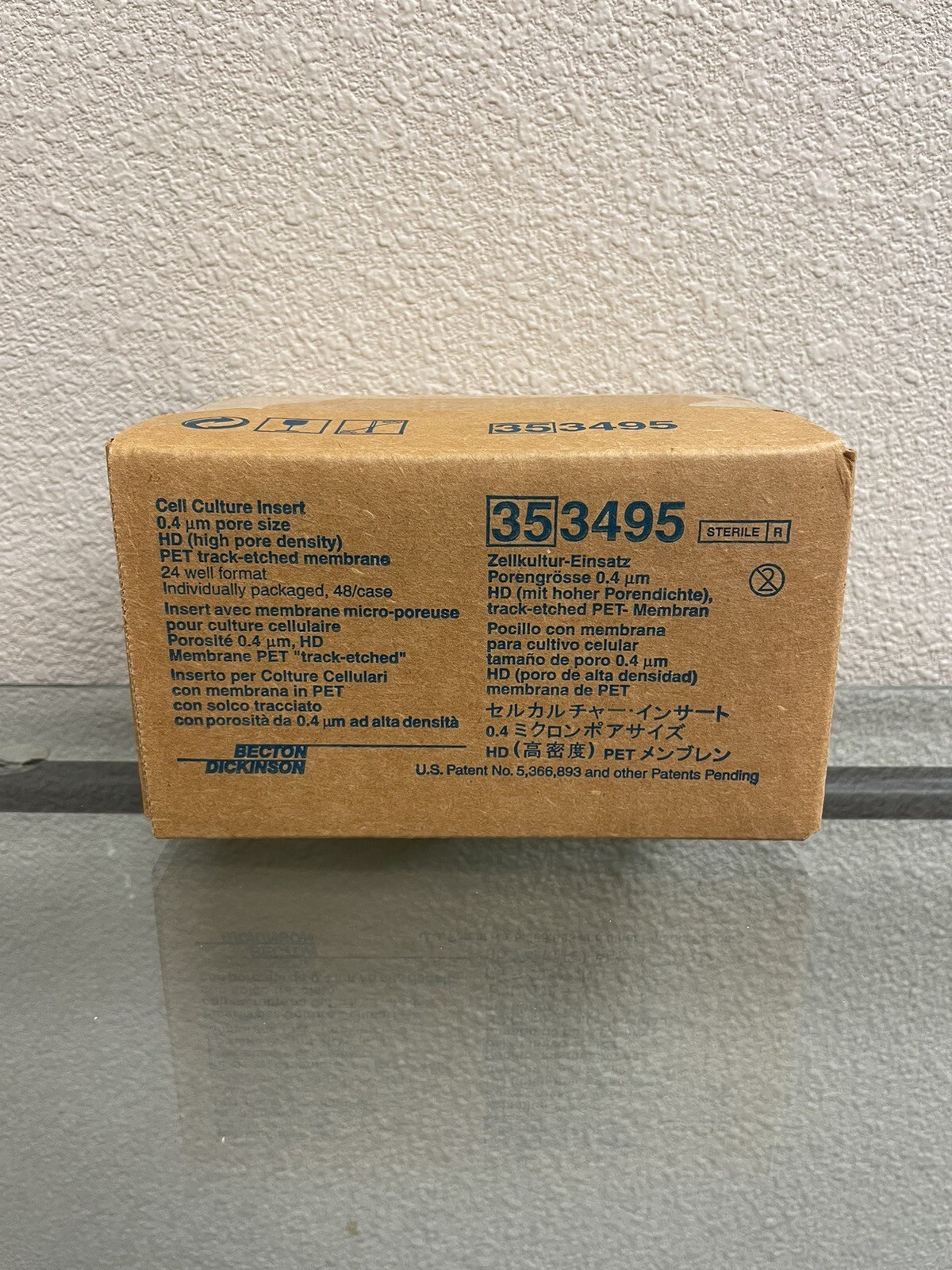 Becton Dickinson Cell Culture Insert, 0.4um Pore Size, 48/case, 353495