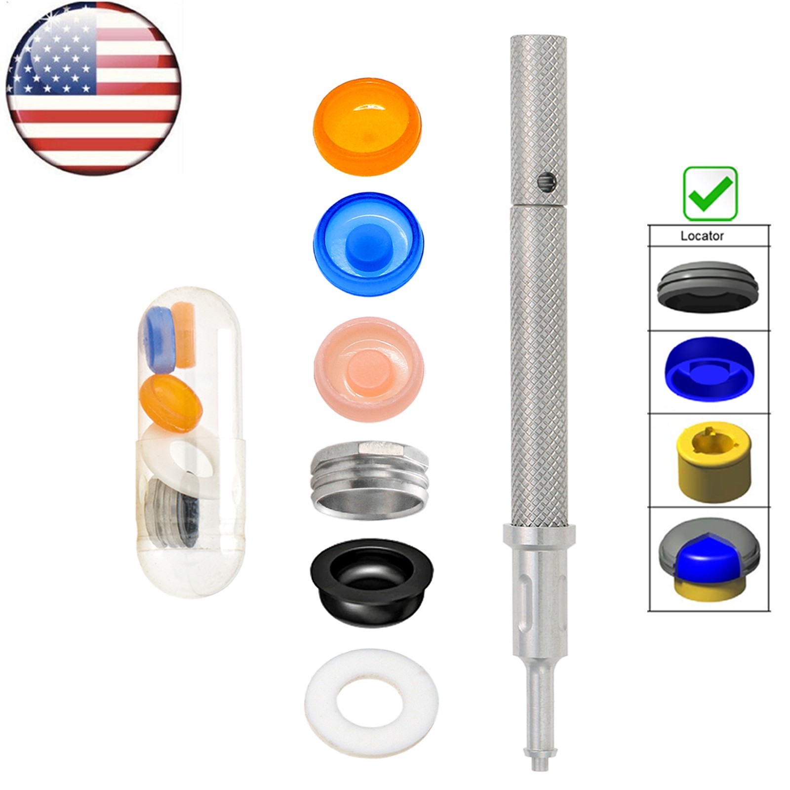 US Dental Overdenture Locator Core Tool Strong Retention Cap For Implant Inserts
