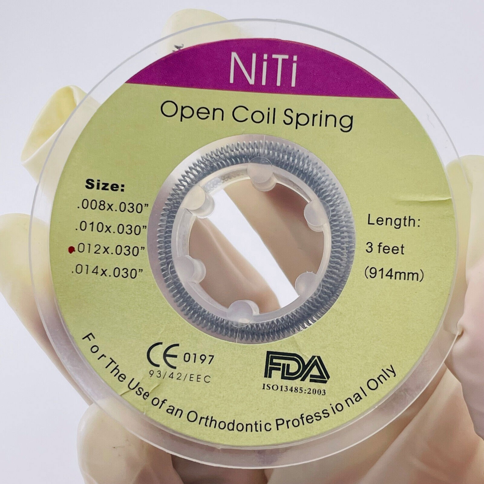 1 Roll Dental Orthodontic Niti Open Coil Spring Spool Dia.010 *030 ” inch 914mm