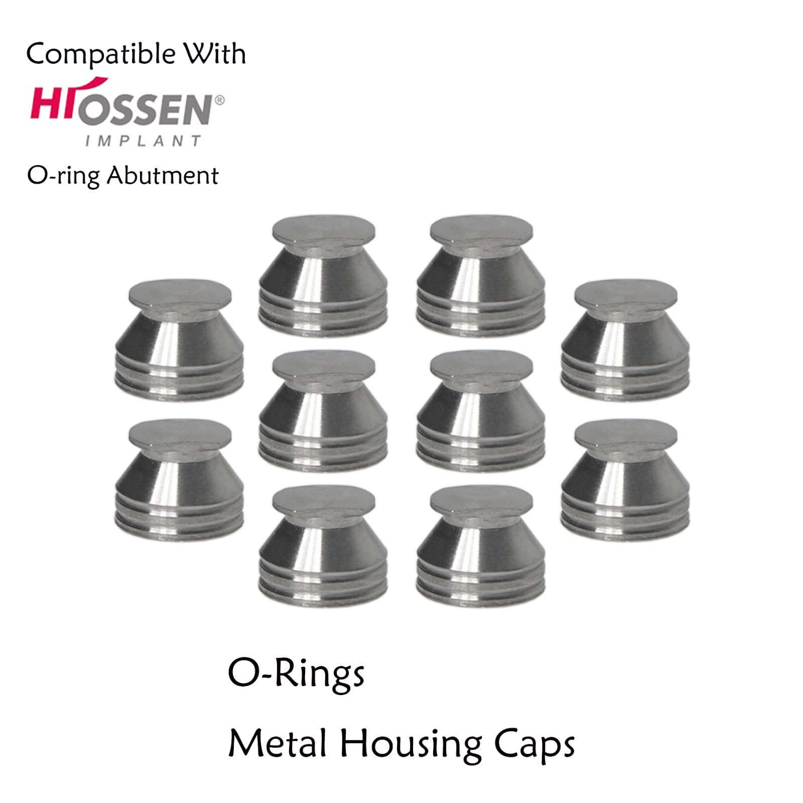 10PCS Implant Dental O-ring Kit for Ball Abutments Attachment for Hiossen Osstem