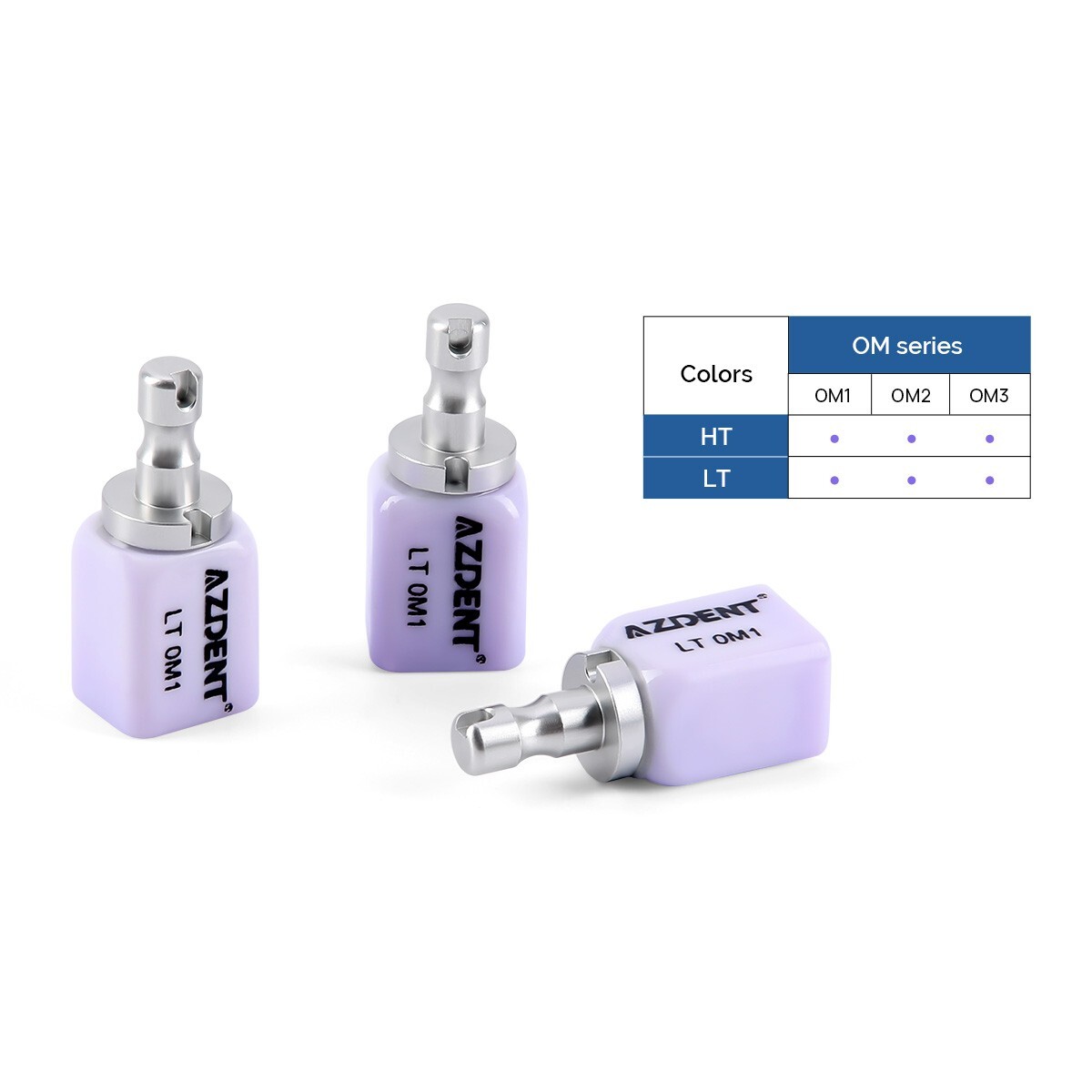 AZDENT HT/LT Dental Glass Ceramic Lithium Dislicate Blocks CEREC Emax CAD Block