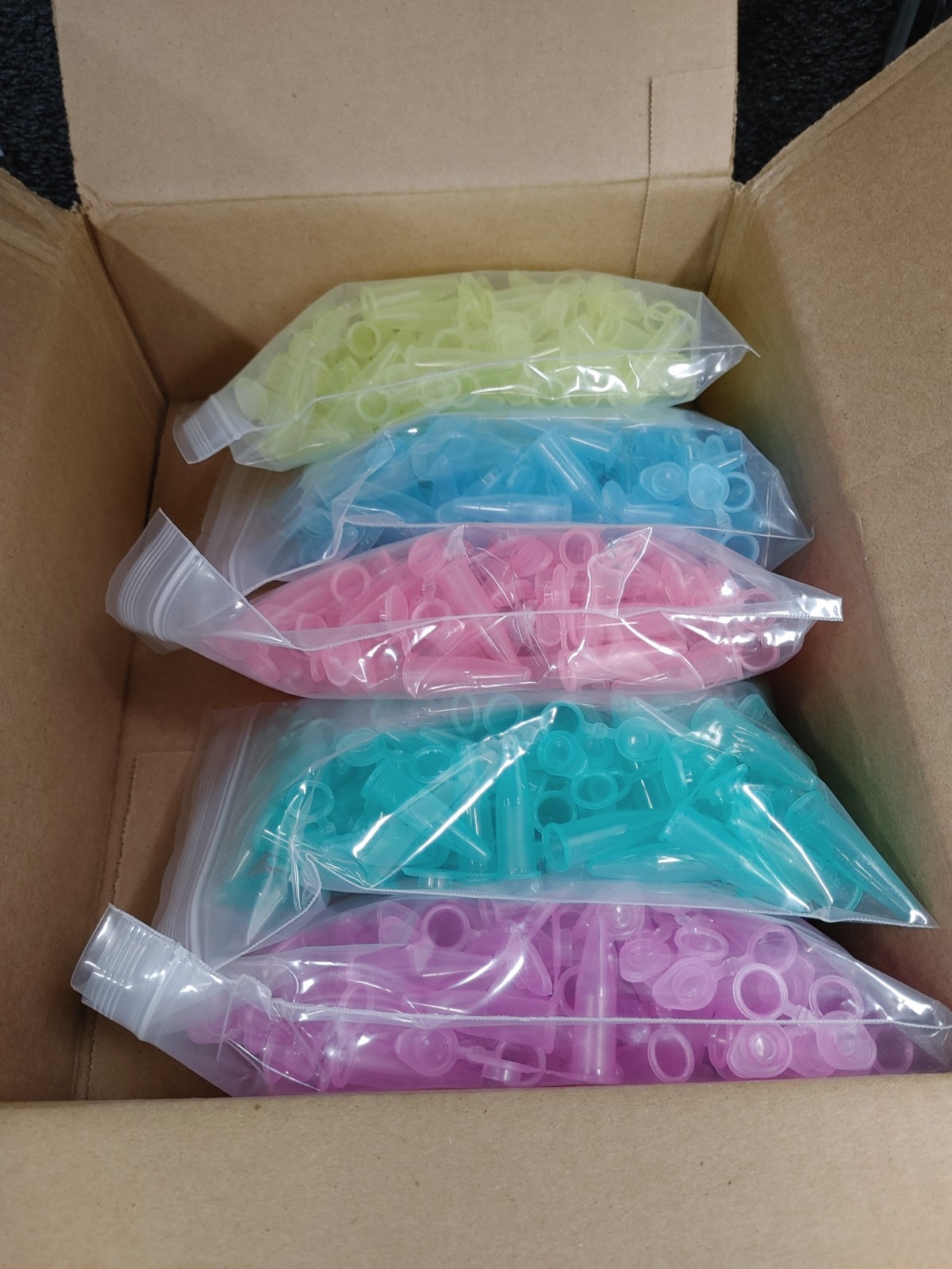 500 Box COSTAR 3622 1.7mL Snap Cap Microcentrifuge Tube Polypropylene Rainbow