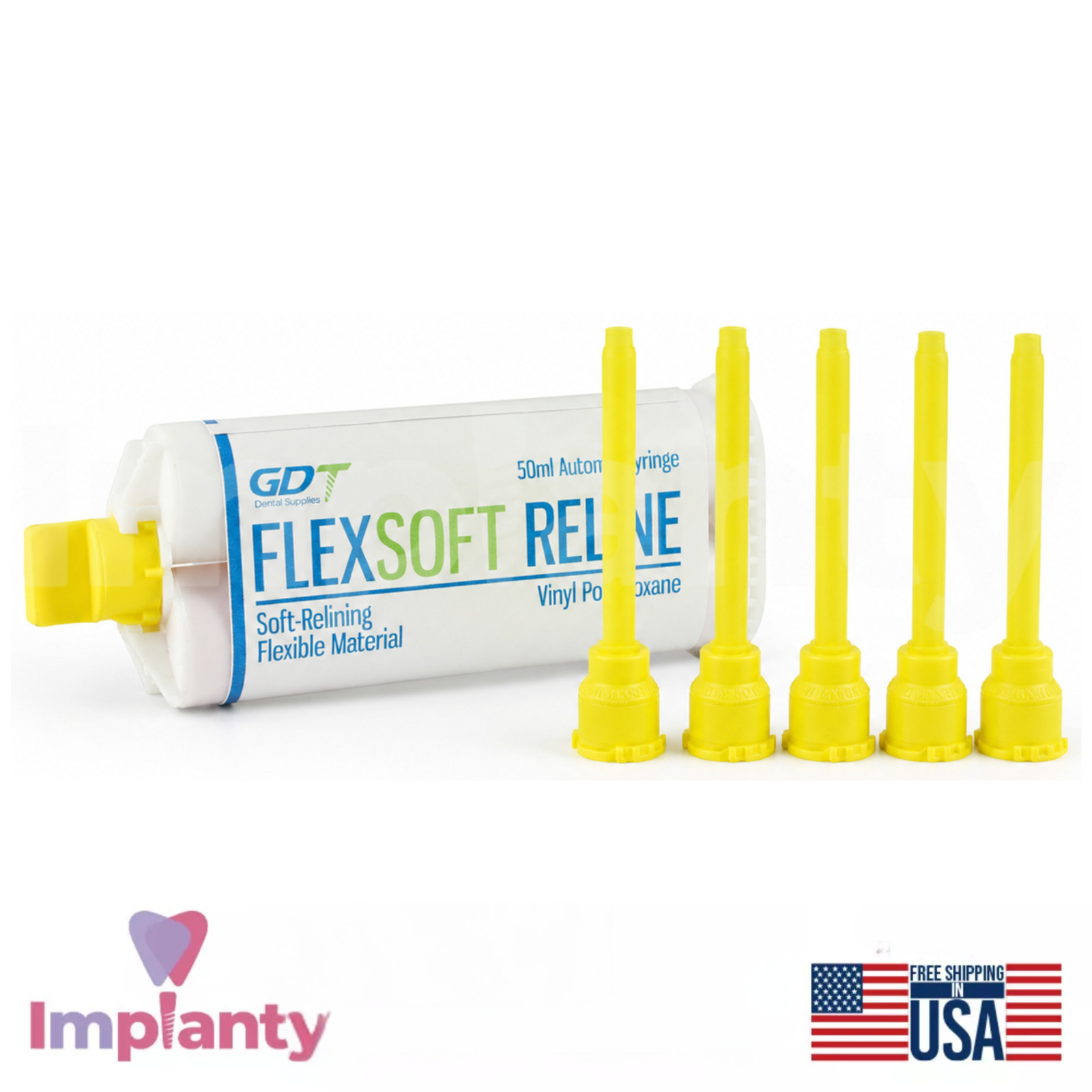 GDT Flex Soft Reline Tissue Cushioning Renewing Denture Professional Treatment