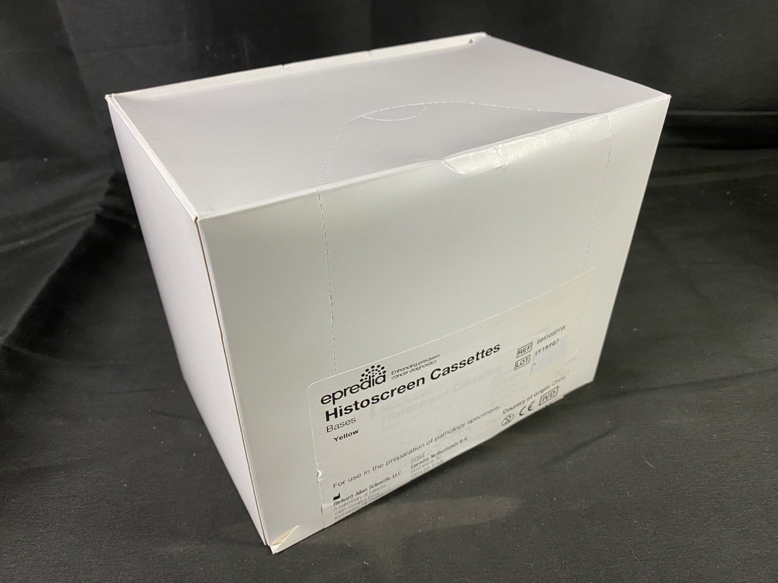 EPREDIA Histoscreen Mesh Black Hinge Yellow Cassettes B851000YW (1000/pk)